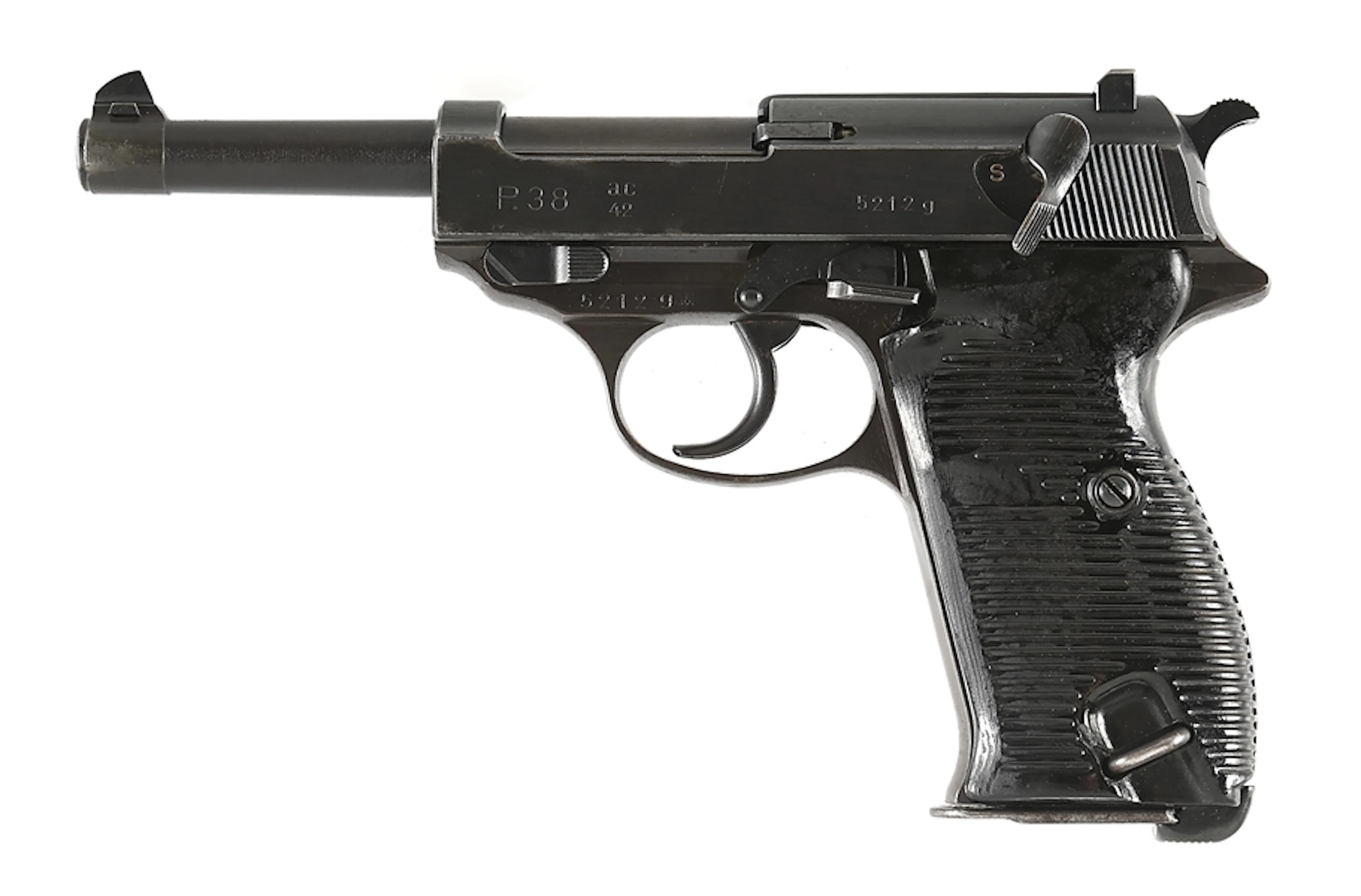 (M) WALTHER AC42 P.38 SEMI-AUTOMATIC PISTOL WITH HOLSTER & CAPTURE PAPERS