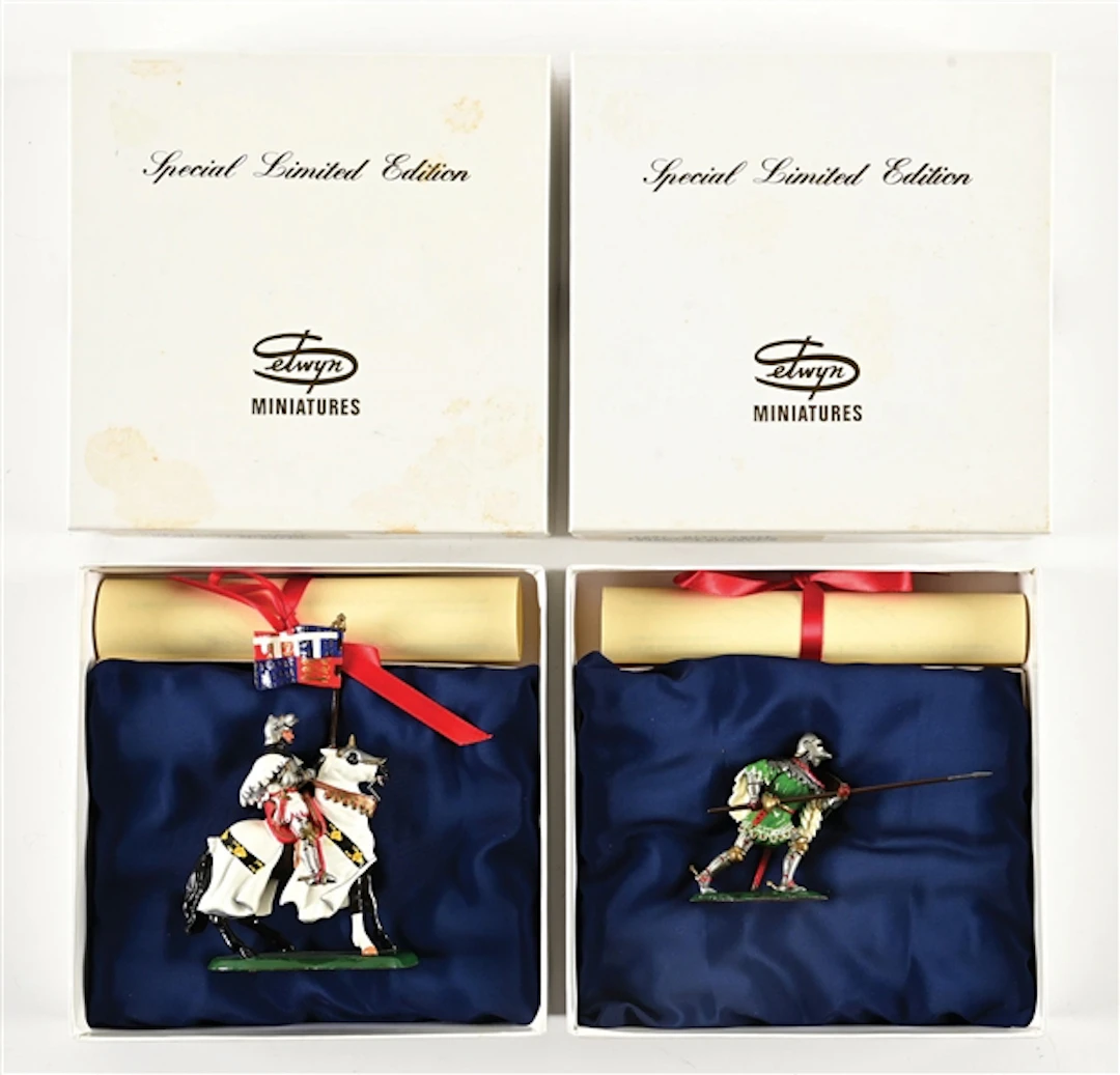 LOT OF 2: SELWYN MINIATURES F9304 & M9309 LIMITED EDITION FIGURES W/ BOXES