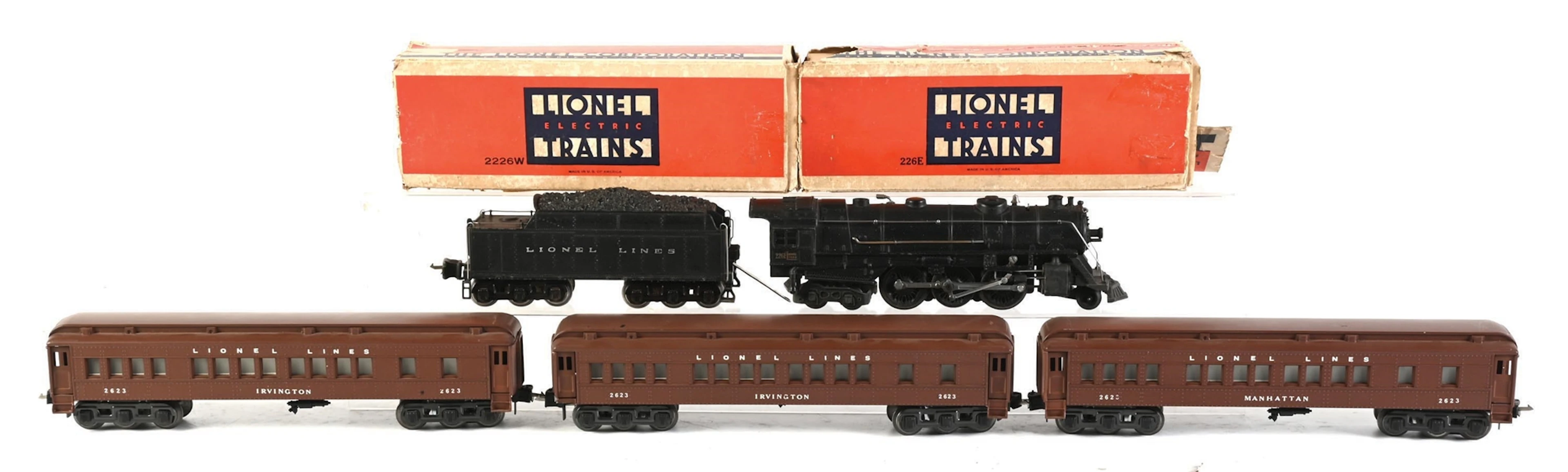 PRE-WAR LIONEL O-GA. NO. 226E STEAM LOCOMOTIVE PASSENGER SET