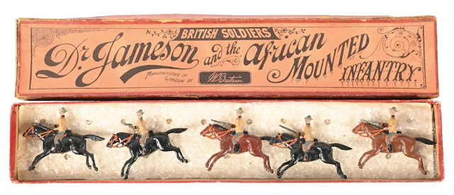 W. BRITAIN DR. JAMESON AND THE AFRICAN MOUNTED INFANTRY NO. 38 W/ ORIGINAL BOX