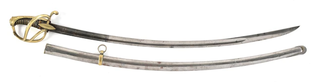 FRENCH NAPOLEONIC MODEL AN XI CAVALRY OFFICER'S SABER.
