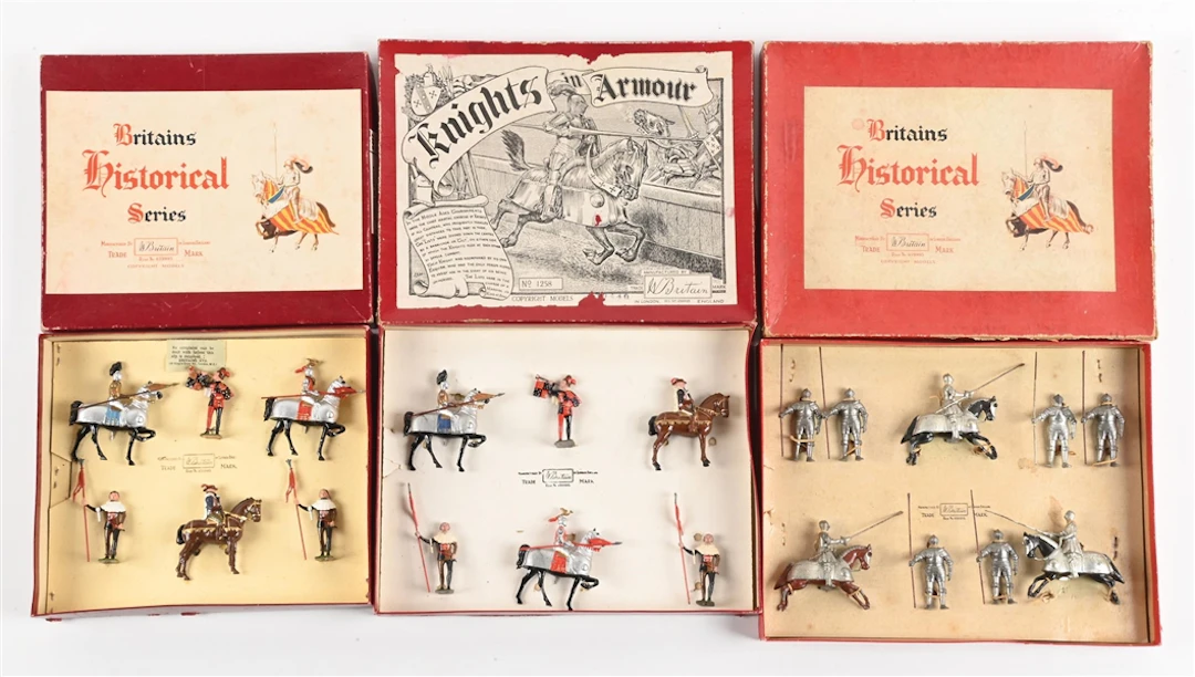 LOT OF 3: W. BRITAINS BOXED MEDIEVAL SETS