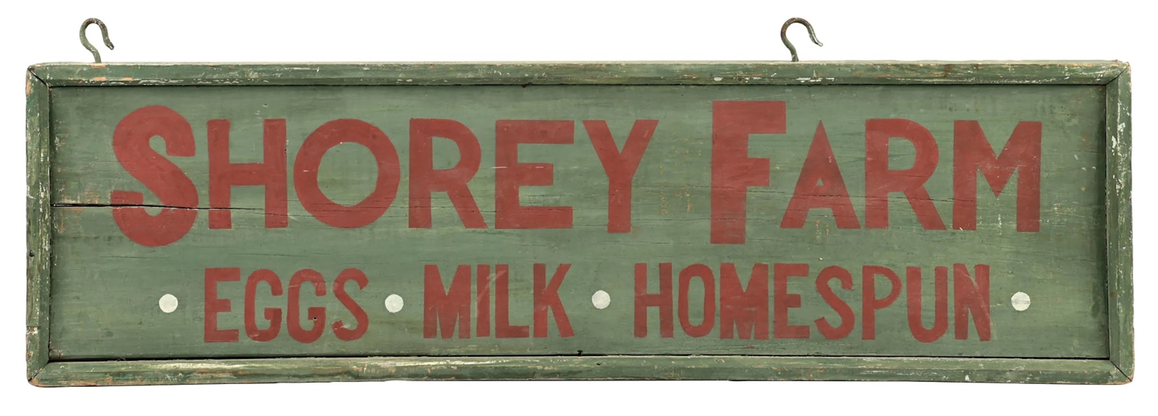 HOME BEAUTY SHOP MARY M. WARDWELL & SHOREY FARM PAINTED WOOD SIGN WITH FRAME