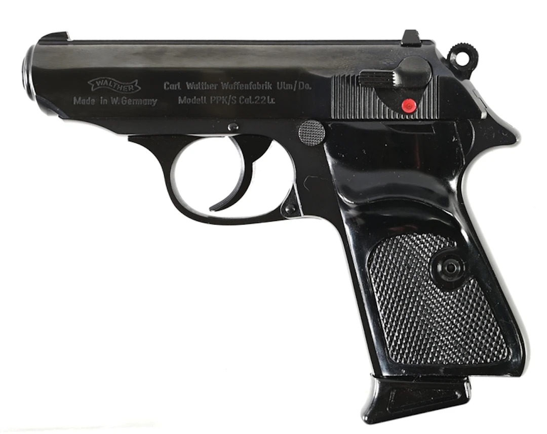 (C) INTERARMS GERMAN WALTHER PPK/S .22 SEMI-AUTOMATIC PISTOL WITH CASE.