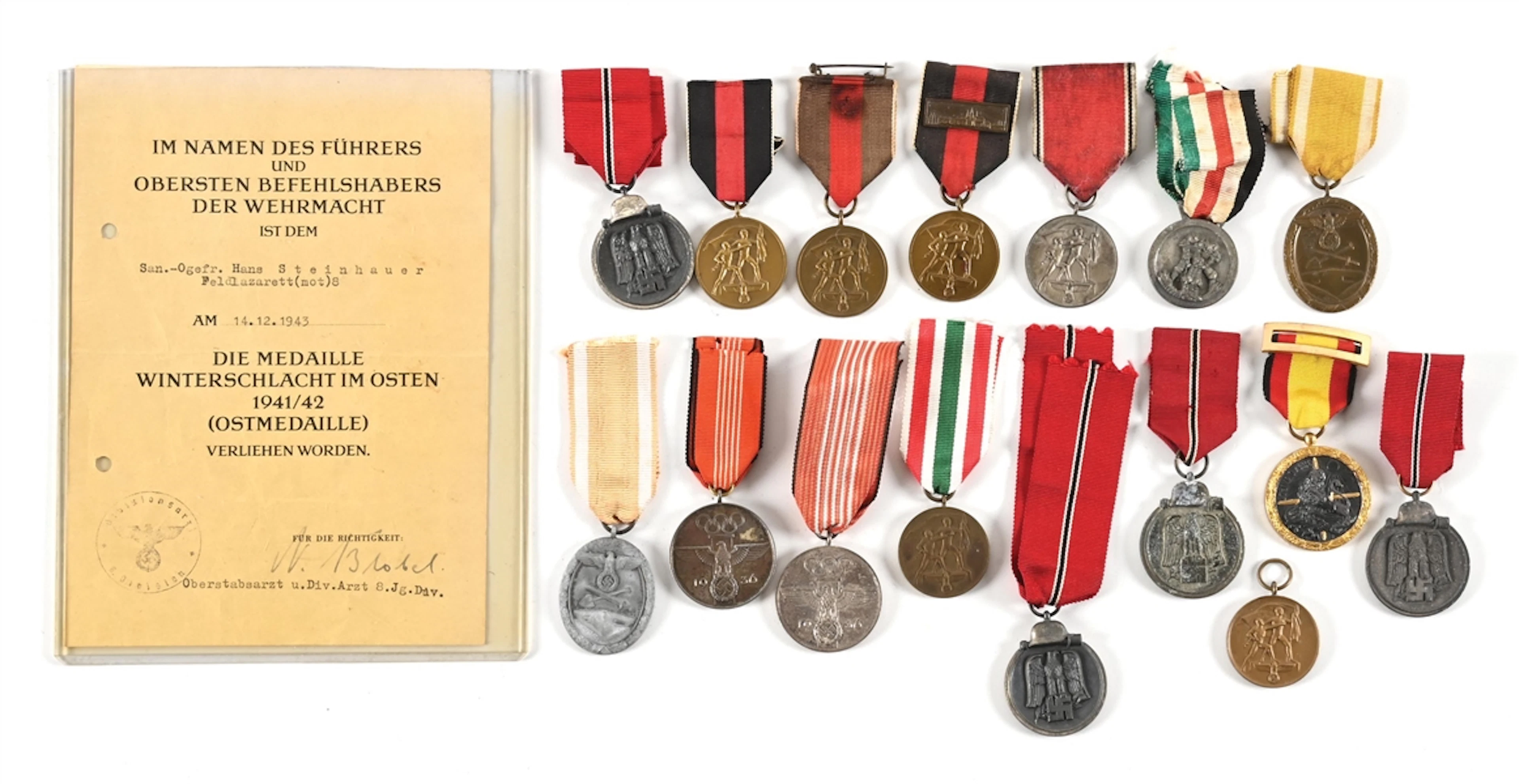 LOT OF GERMAN WWII CAMPAIGN AWARDS.