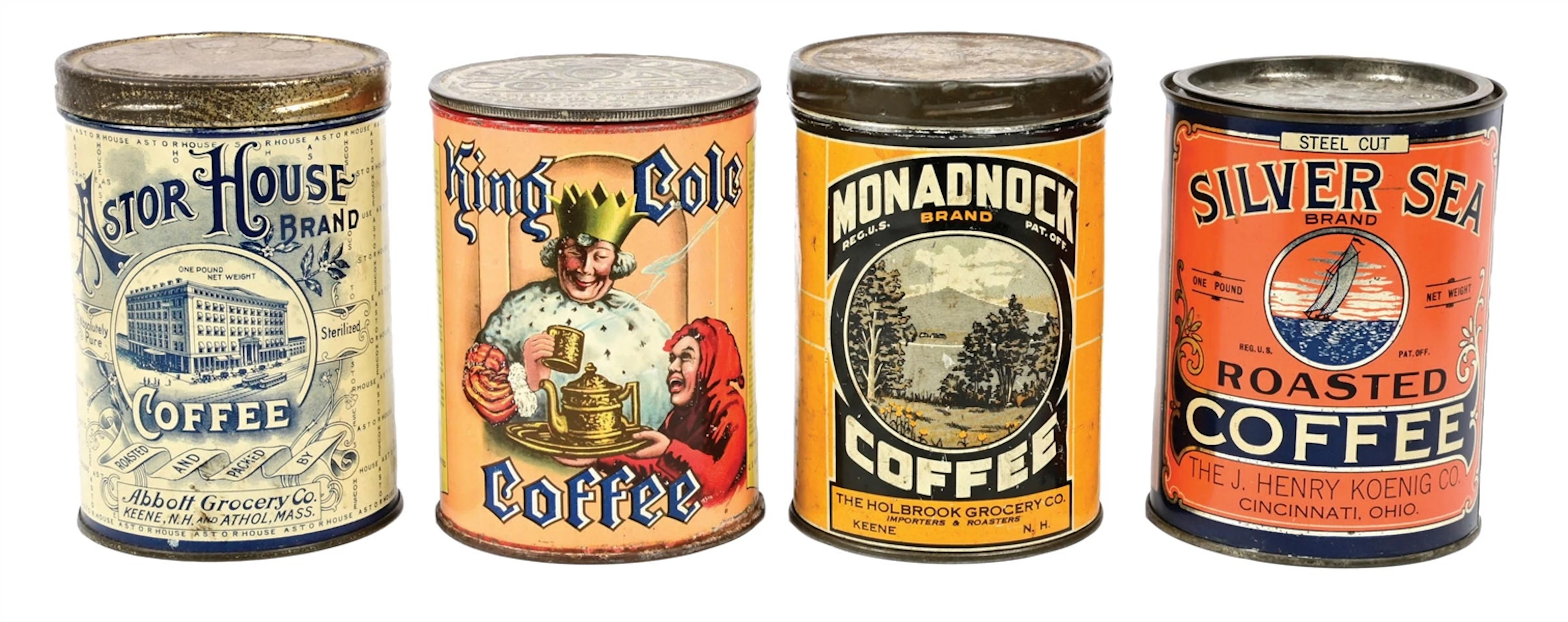 COLLECTION OF 4: COFFEE TINS