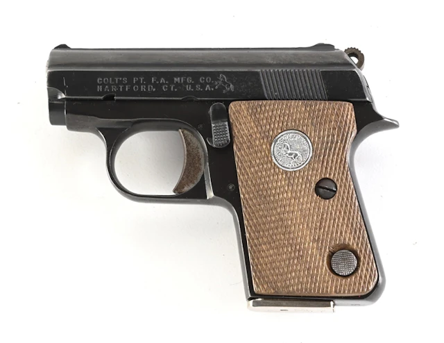 (C) COLT JUNIOR SEMI AUTOMATIC PISTOL WITH BOX