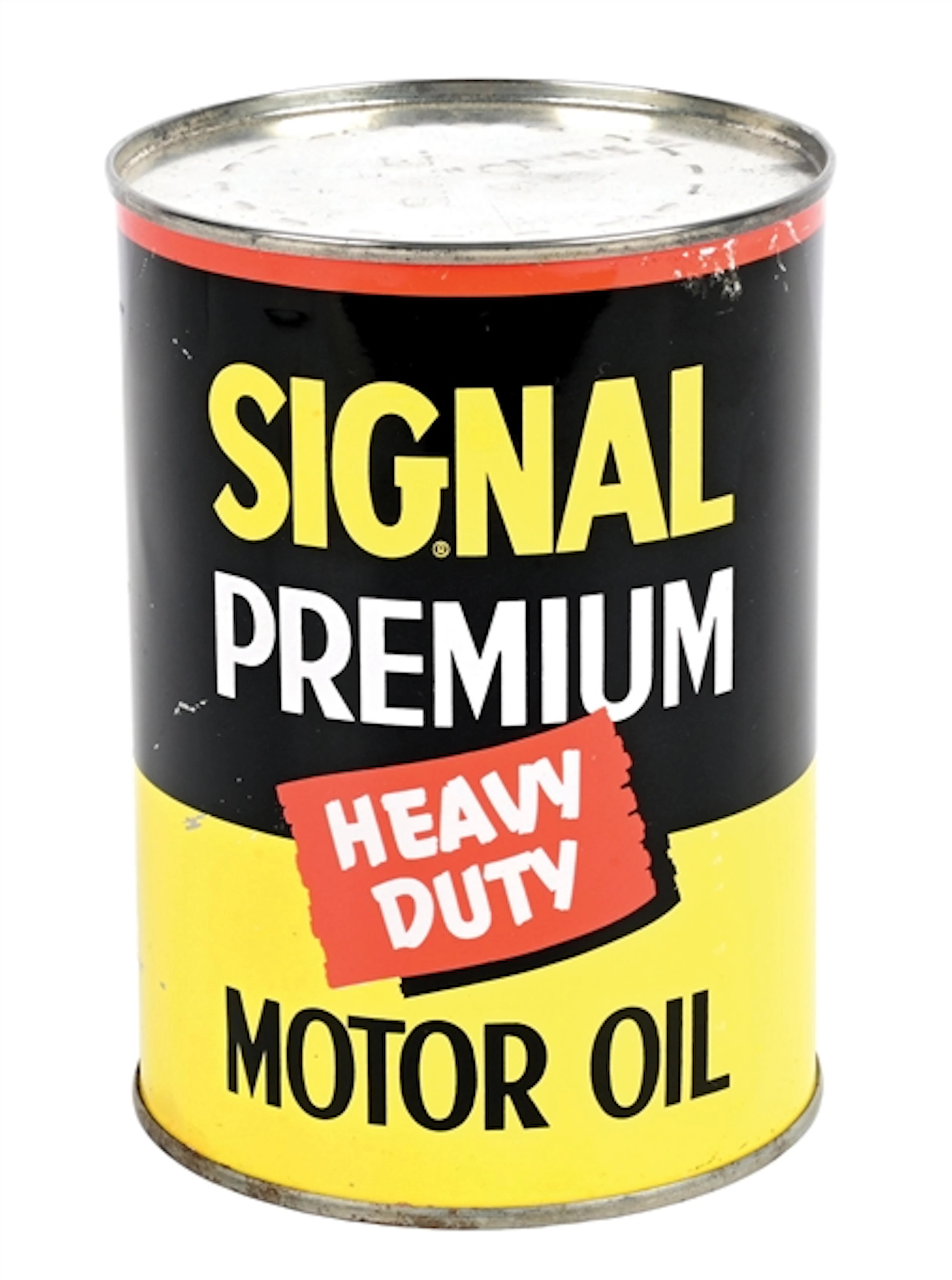 SIGNAL PREMIUM HEAVY DUTY MOTOR OIL ONE QUART CAN W/ STOP LIGHT GRAPHIC