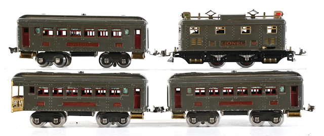 PRE-WAR LIONEL O-GA. TINPLATE NO. 251E PASSENGER SET