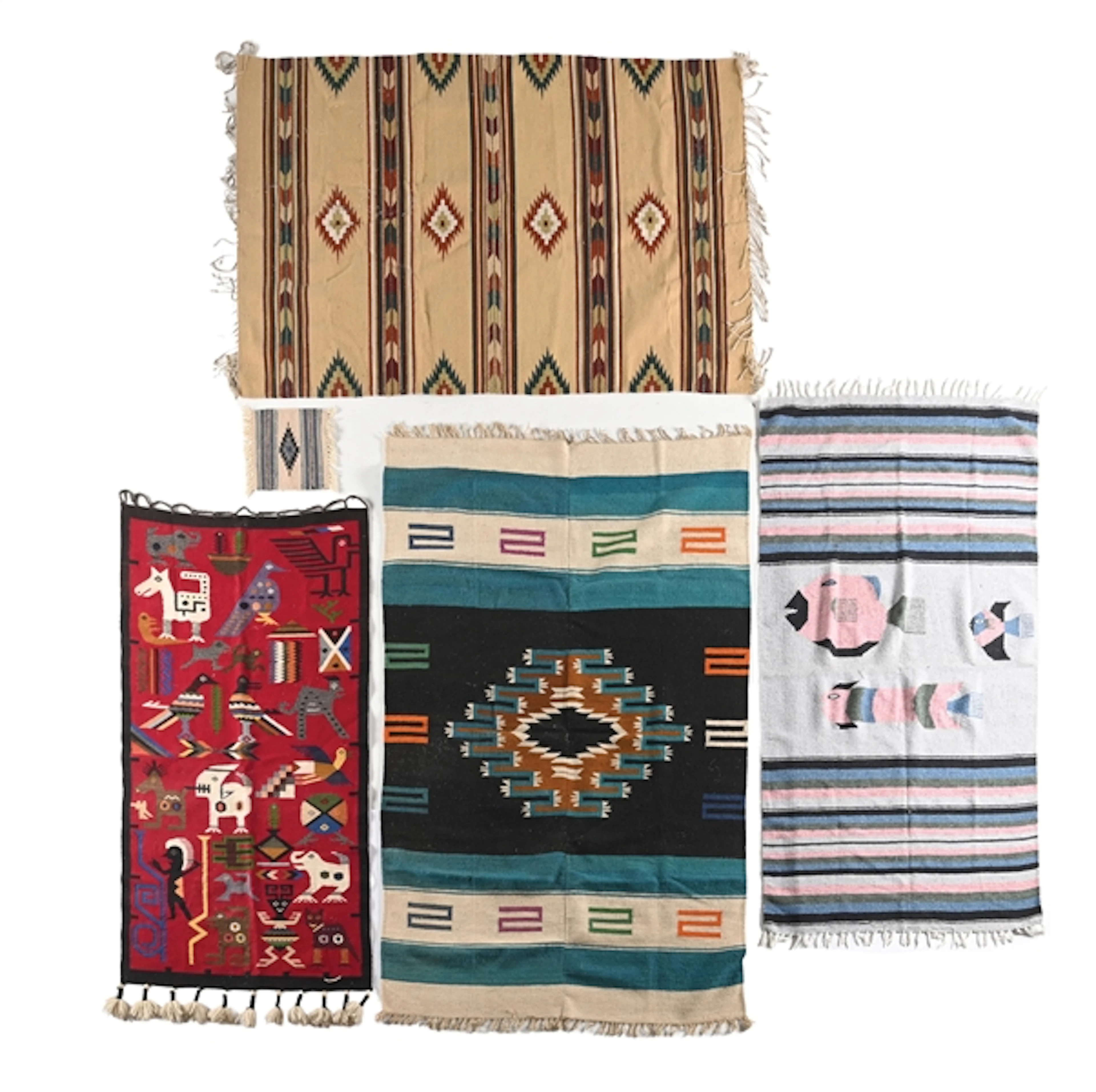 LOT OF 5: GROUP OF WEAVINGS