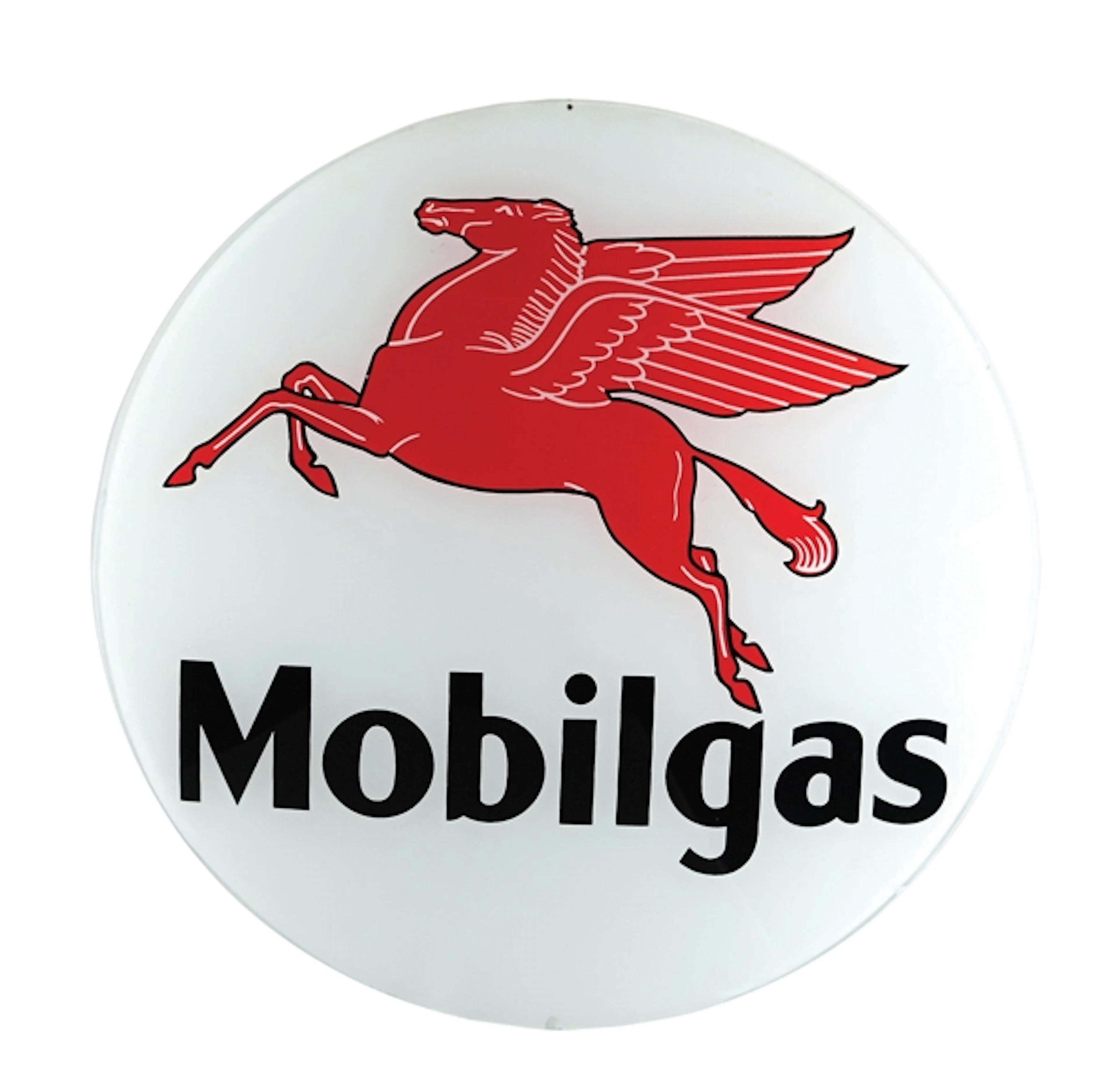 MOBILGAS SINGLE 15" GLOBE LENS WITH PEGASUS GRAPHIC