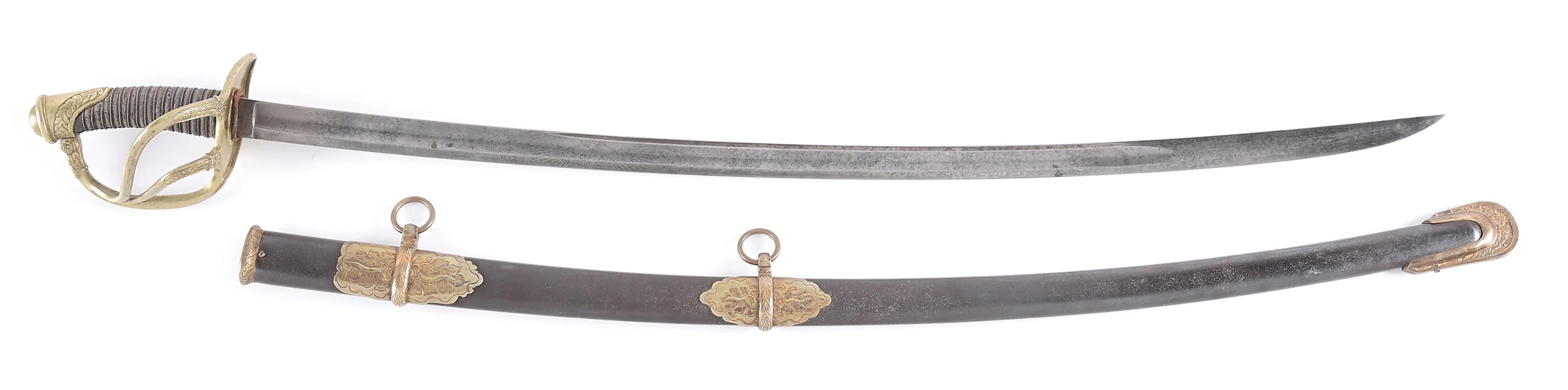US OFFICER'S MODEL 1840 WRISTBREAKER HEAVY CAVALRY SABER BY TIFFANY.