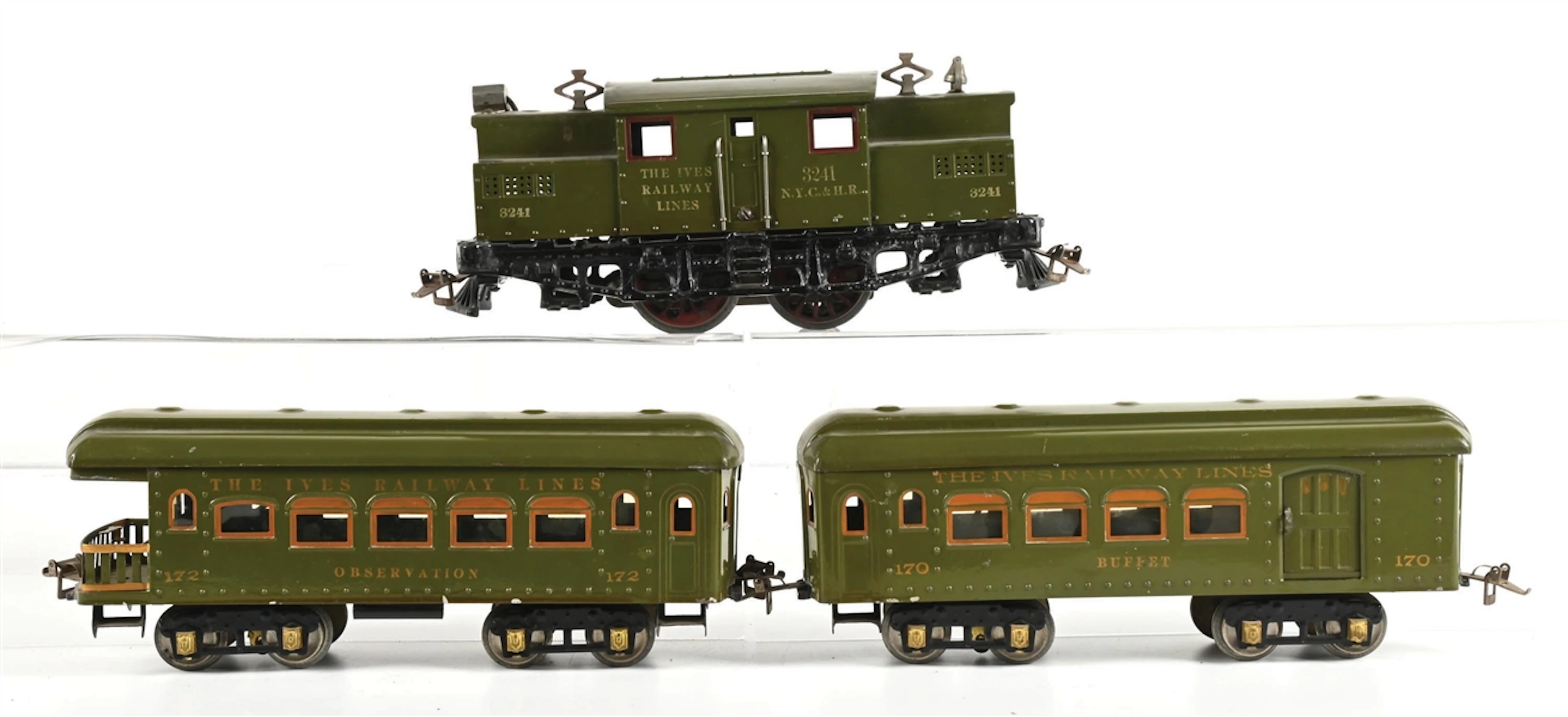 LOT OF 3: IVES STD-GA. 3241 PASSENGER SET