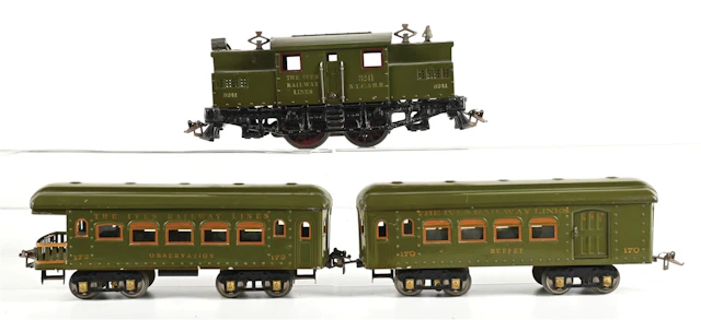 LOT OF 3: IVES STD-GA. 3241 PASSENGER SET