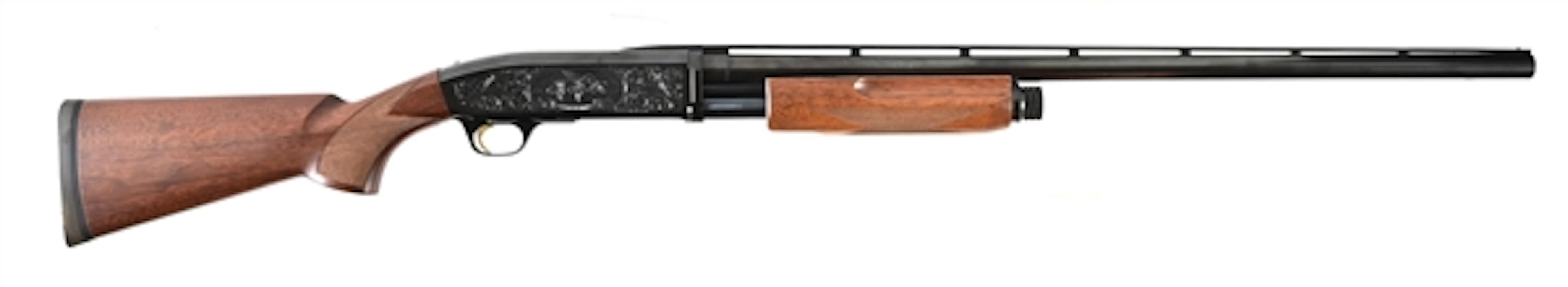 (M) DELUXE ENGRAVED BROWNING BPS 12 GAUGE SLIDE ACTION SHOTGUN.