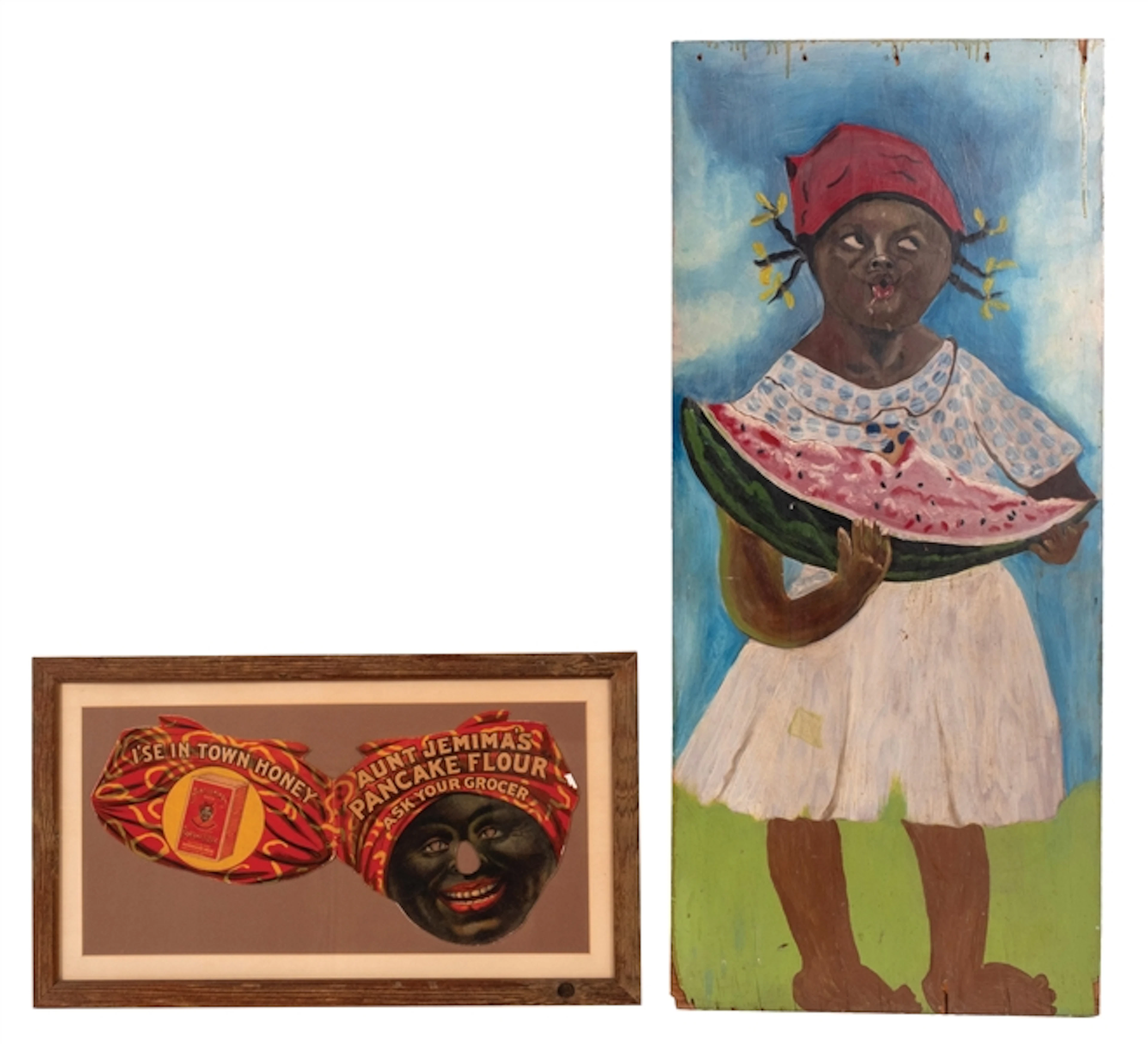 PAIR OF BLACK AMERICANA DISPLAY PIECES