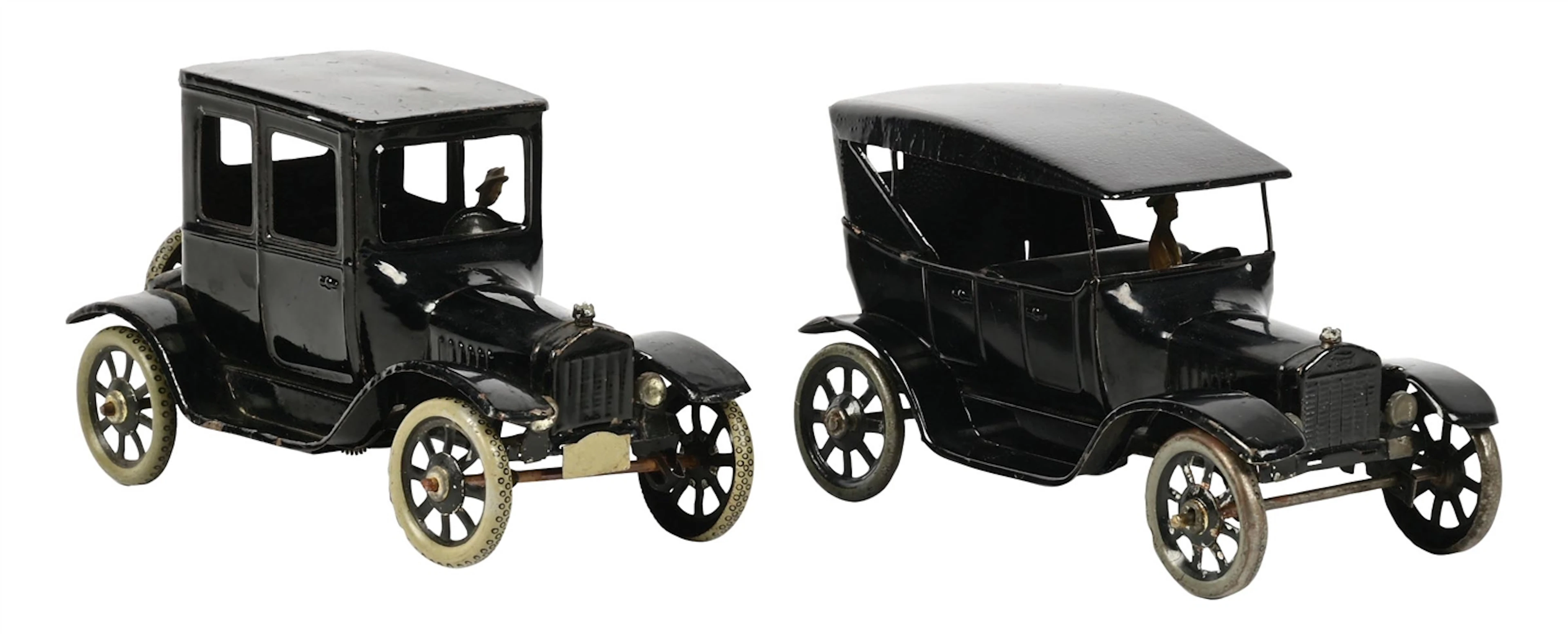 LOT OF 2: GERMAN PRE-WAR BING WIND-UP LITHO AUTOMOBILE TOYS