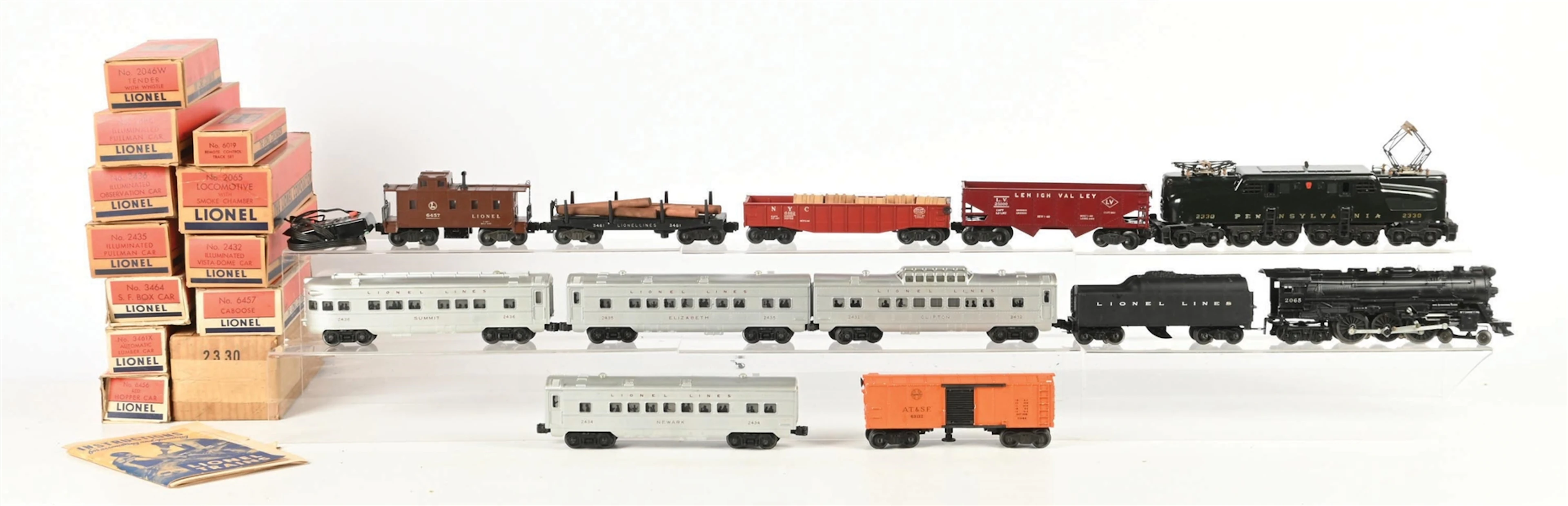 LOT OF 2: POST-WAR LIONEL O-GA. TRAIN SETS IN ORIGINAL BOXES