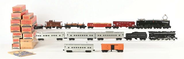 LOT OF 2: POST-WAR LIONEL O-GA. TRAIN SETS IN ORIGINAL BOXES