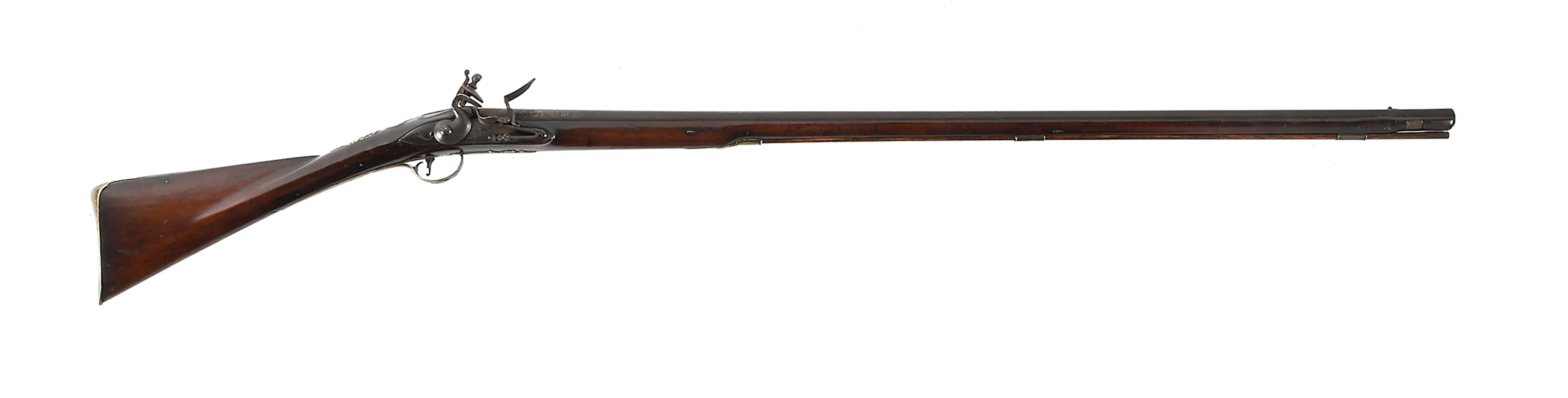 (A) BRITISH FLINTLOCK OFFICER'S FOWLER BY F. LORD, WITH MILITARY MOTIFS.