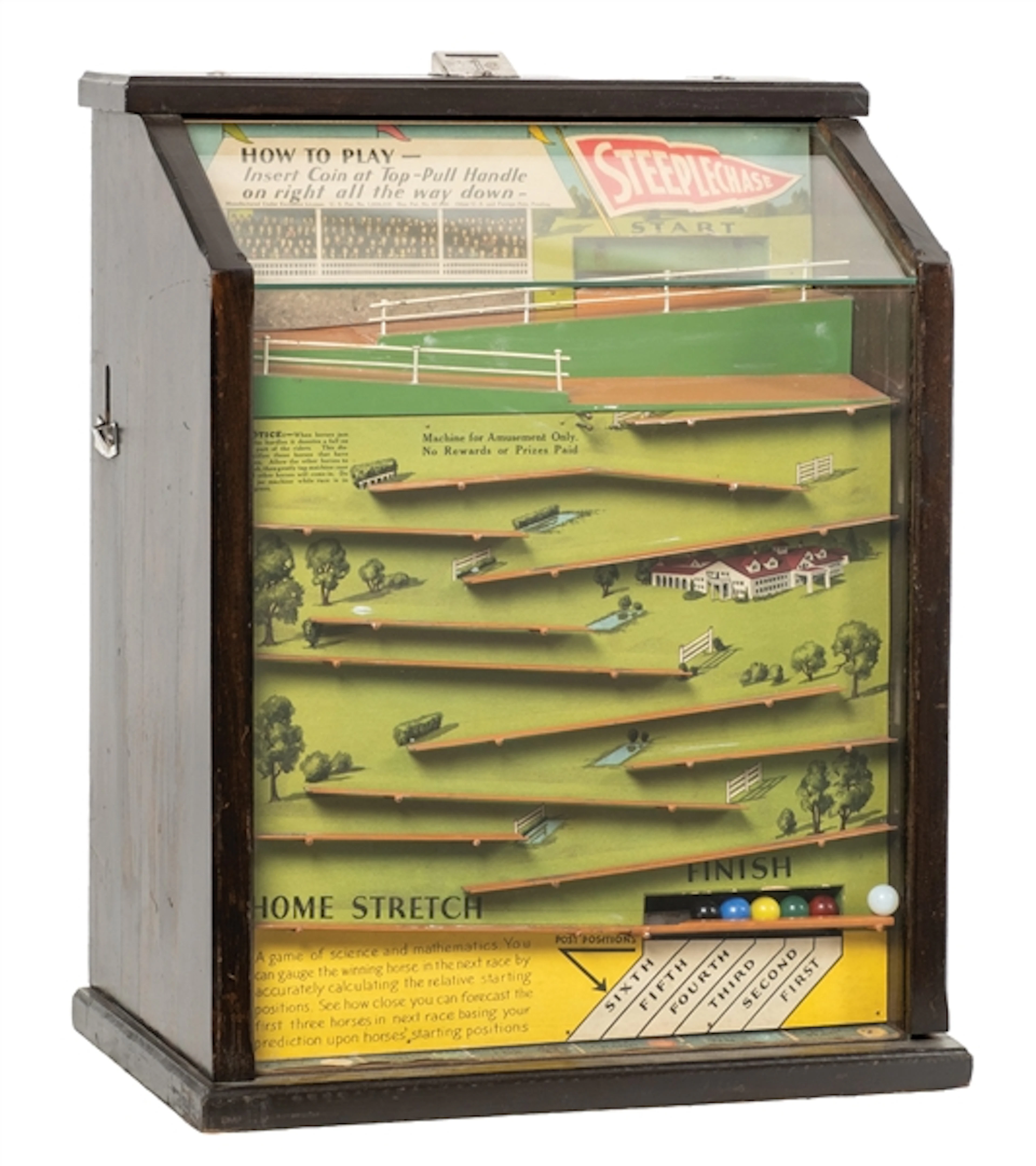 1¢ STEEPLECHASE HORSE RACING-THEMED COUNTER SKILL GAME