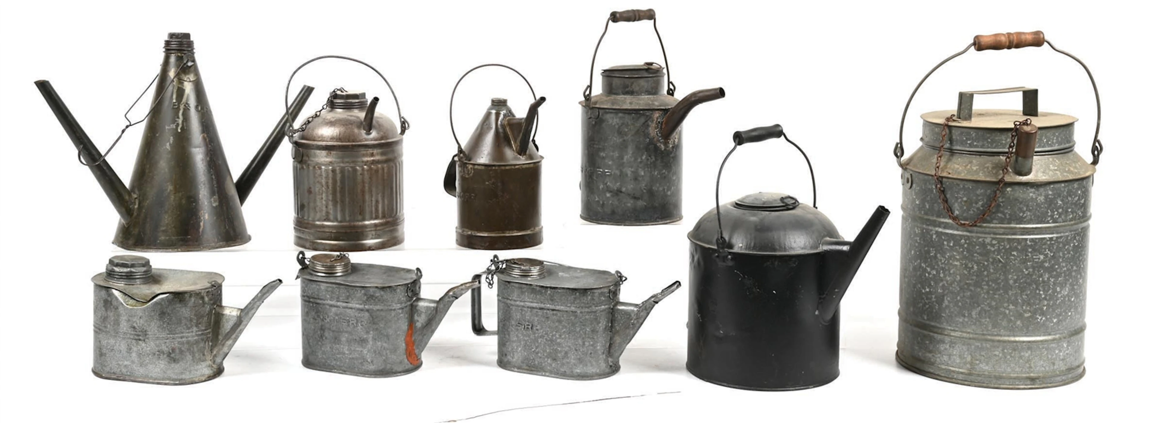 LOT OF 11: ASSORTED RAILROAD TINWARE & MISC.