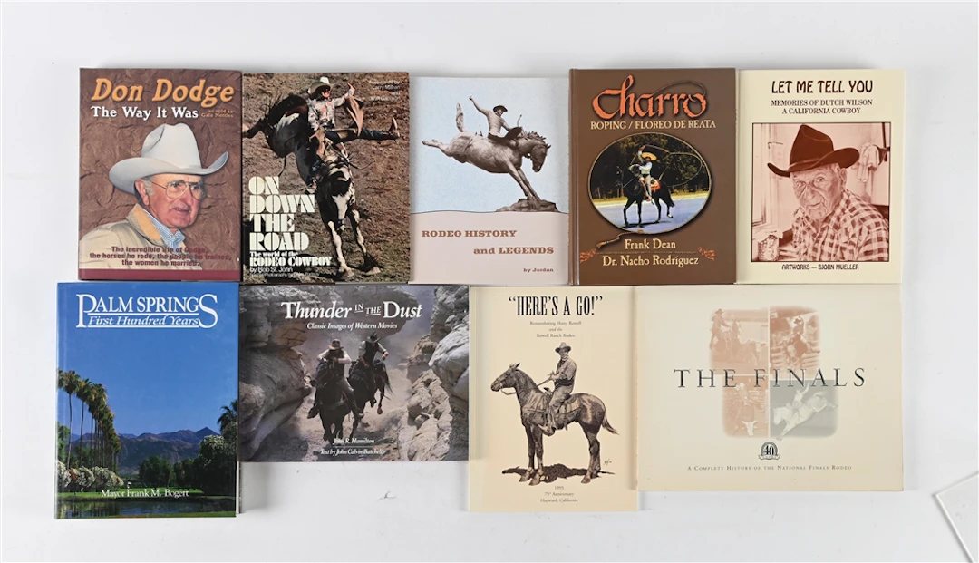 LARGE LOT OF: ASSORTED WESTERN RODEO BOOKS AND LITERATURE