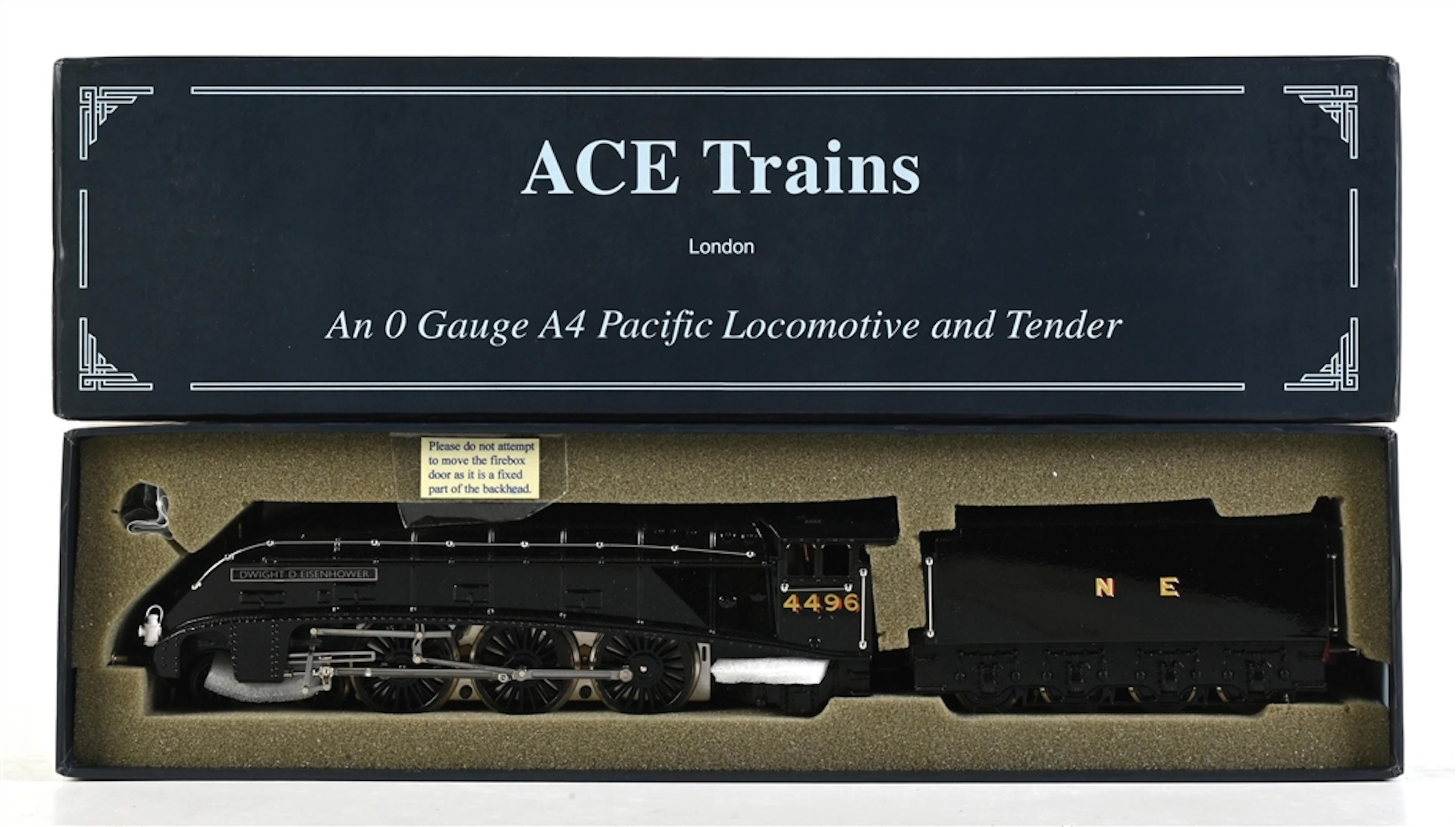 ACE O-GA. DWIGHT D. EISENHOWER A4 NO. 4496 PACIFIC LOCOMOTIVE AND TENDER SET
