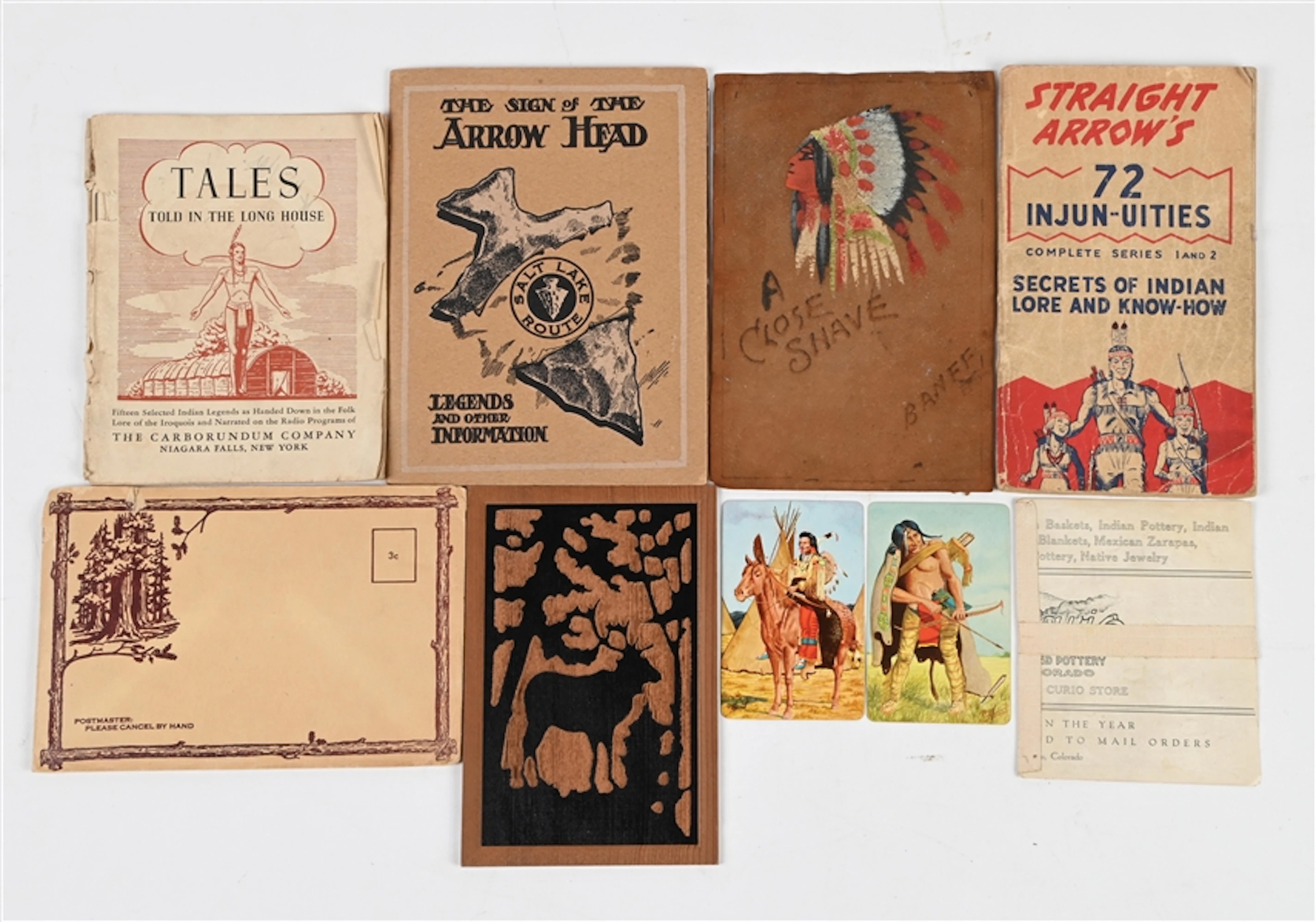 LOT OF VARIOUS NATIVE AMERICAN BOOKS AND CARDS