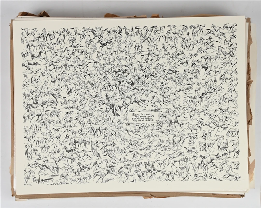 LOT OF APPROXIMATELY 250 "HORSES EMBOSSED (LARGE EDITION)" PRINTS