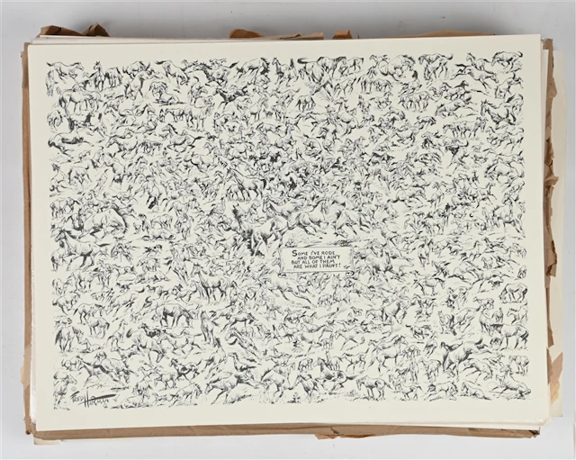 LOT OF APPROXIMATELY 250 "HORSES EMBOSSED (LARGE EDITION)" PRINTS