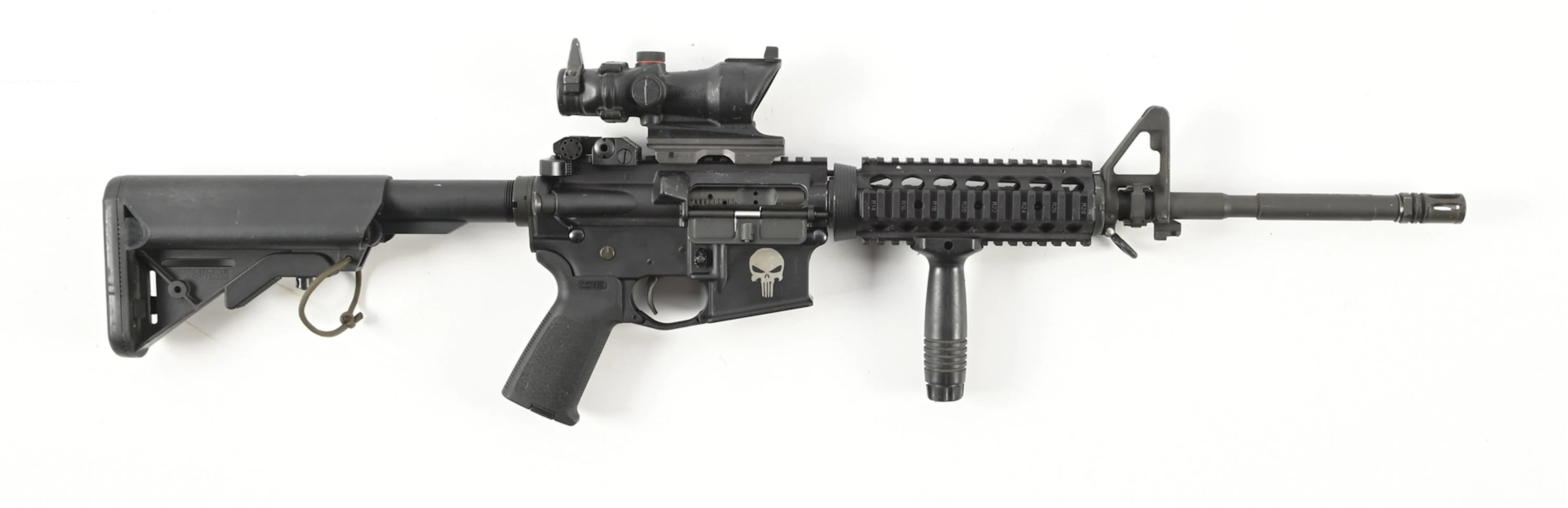 (M) ANDERSON AM-15 M4 STYLE SEMI-AUTOMATIC RIFLE WITH ACOG OPTIC