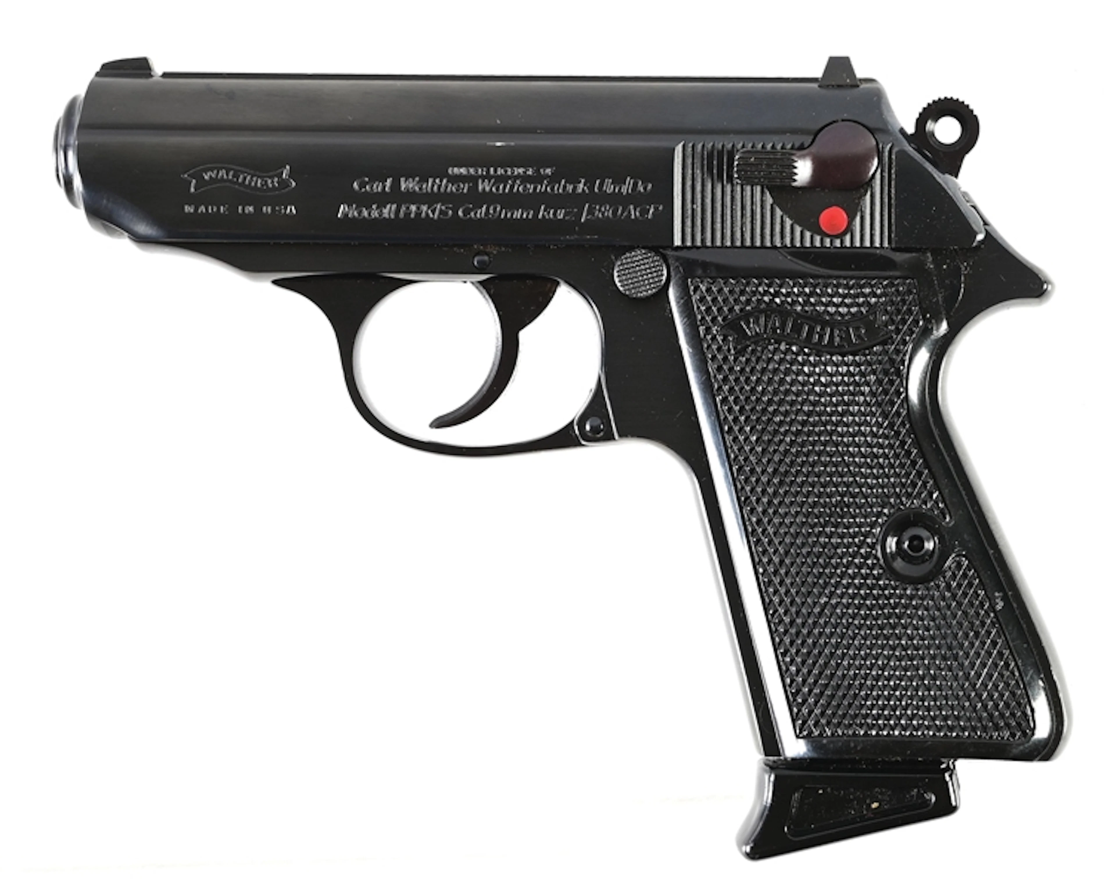 (M) INTERARMS USA WALTHER PPK/S .380 SEMI AUTOMATIC PISTOL WITH CASE.