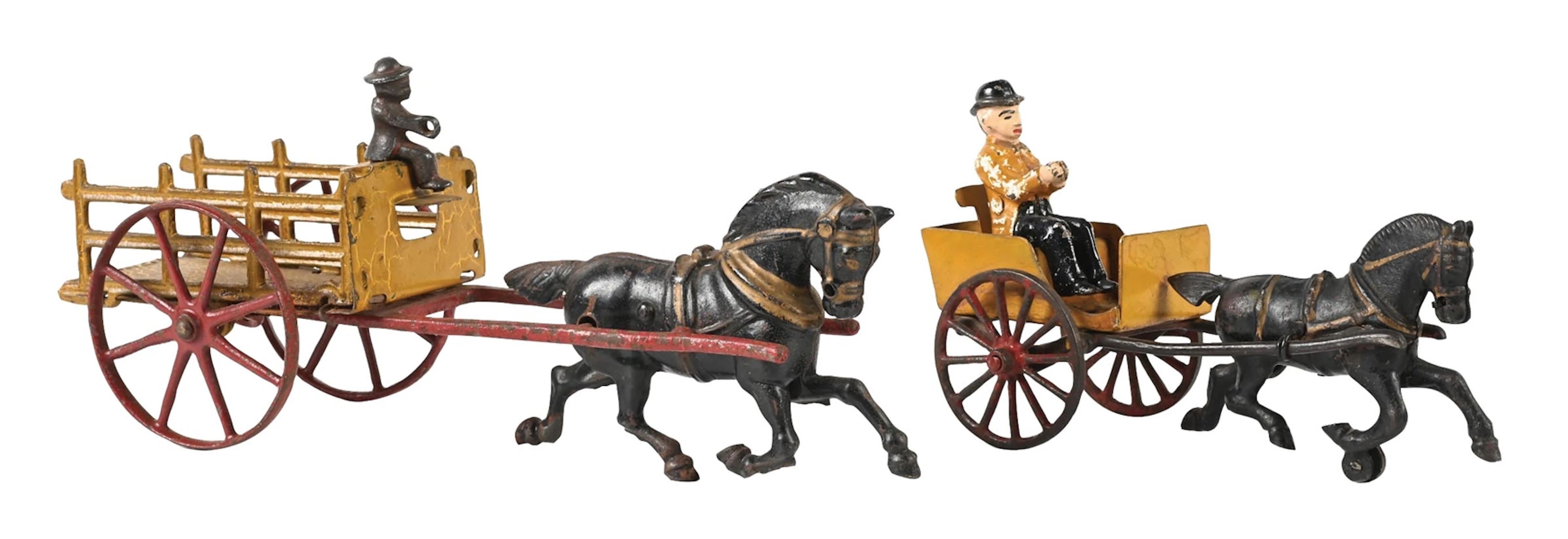 LOT OF 2: HORSE-DRAWN TOYS