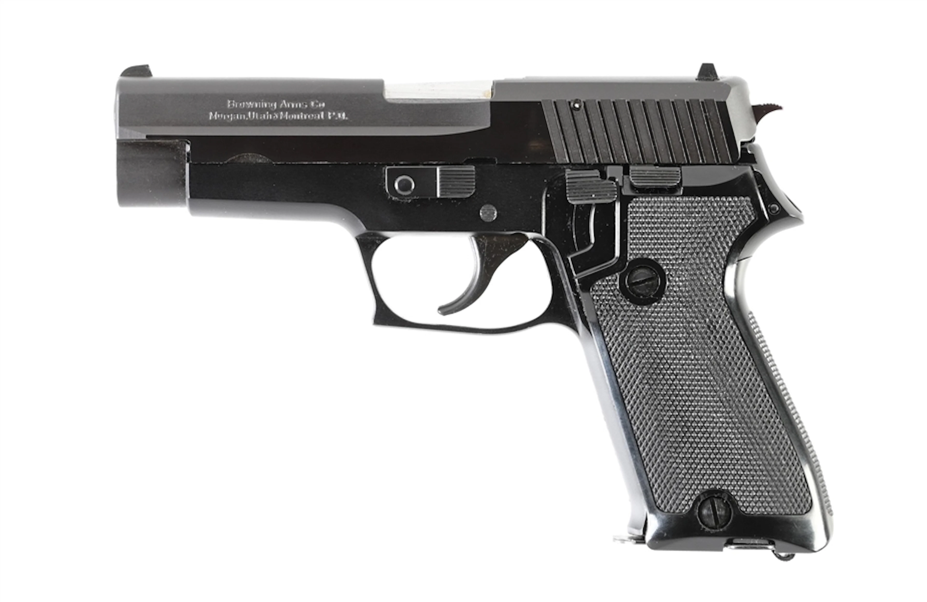 (M) BROWNING BDA 45 SEMI-AUTOMATIC PISTOL WITH BOX.