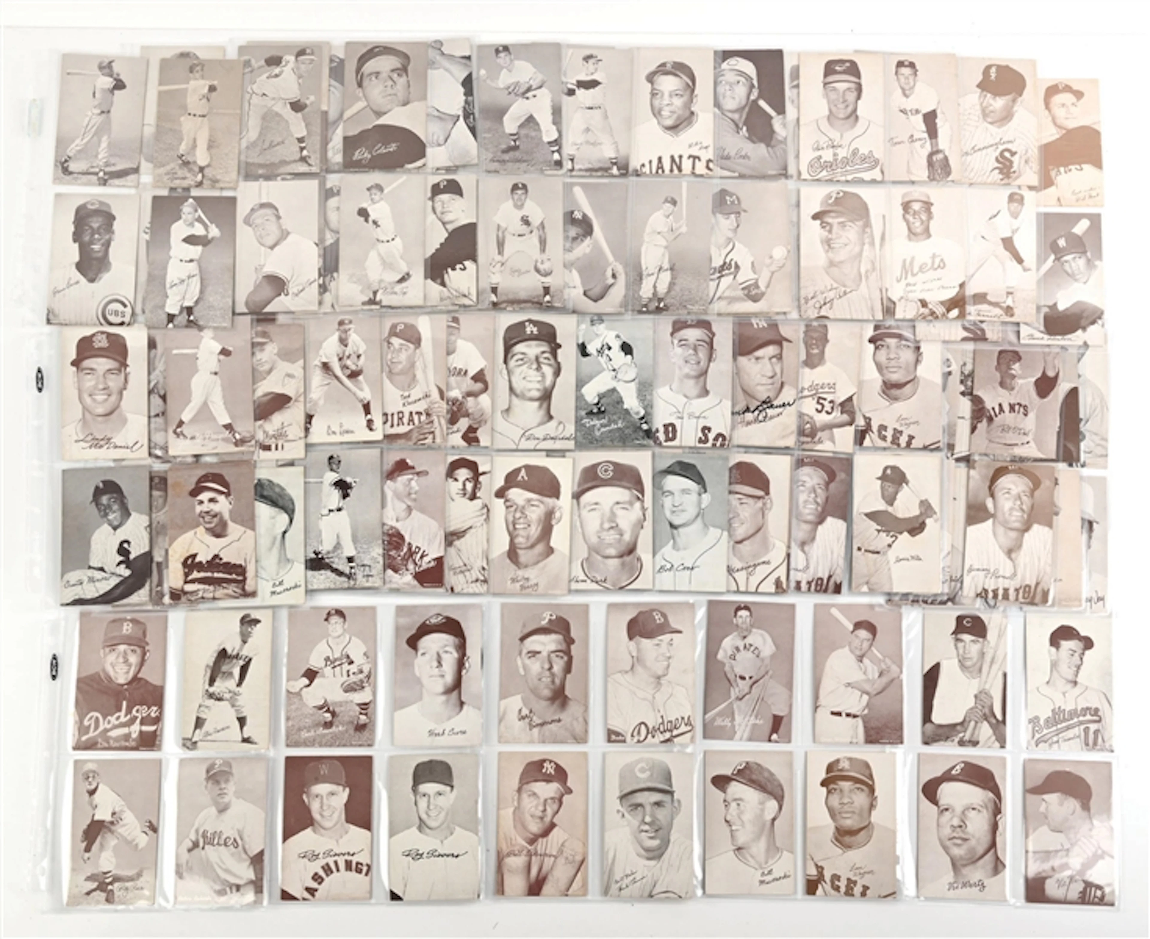 OVER 100 VARIOUS 1950S & 1960S BASEBALL LOBBY CARDS