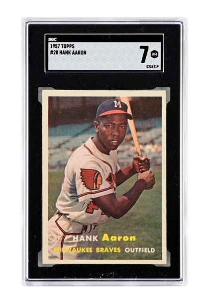 1957 TOPPS #20 HANK AARON SGC 7
