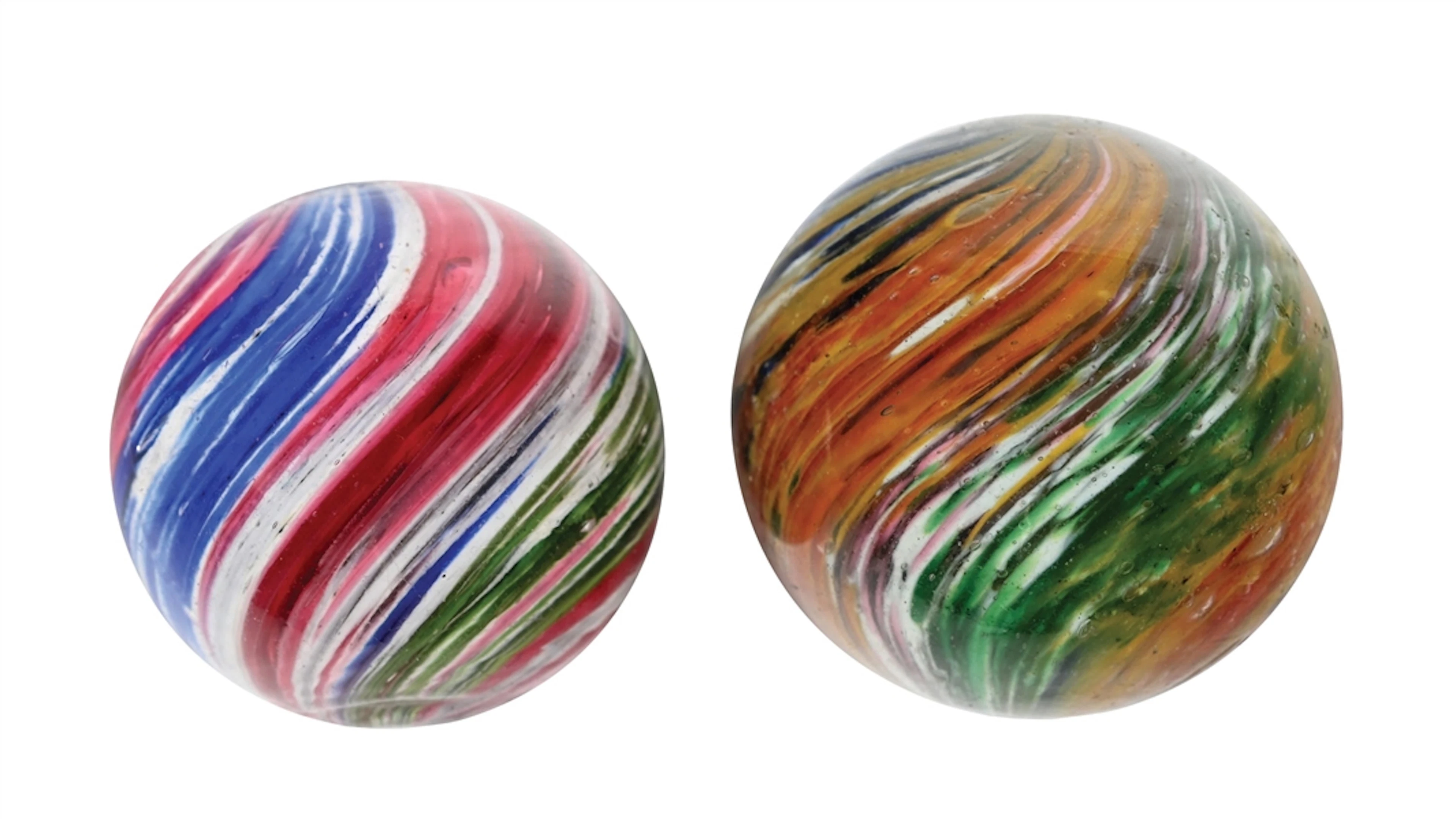 LOT OF 2: ONIONSKIN MARBLES