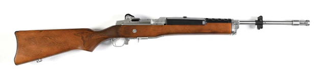 (M) STAINLESS RUGER MINI-14 GB SEMI-AUTOMATIC RIFLE WITH BOX