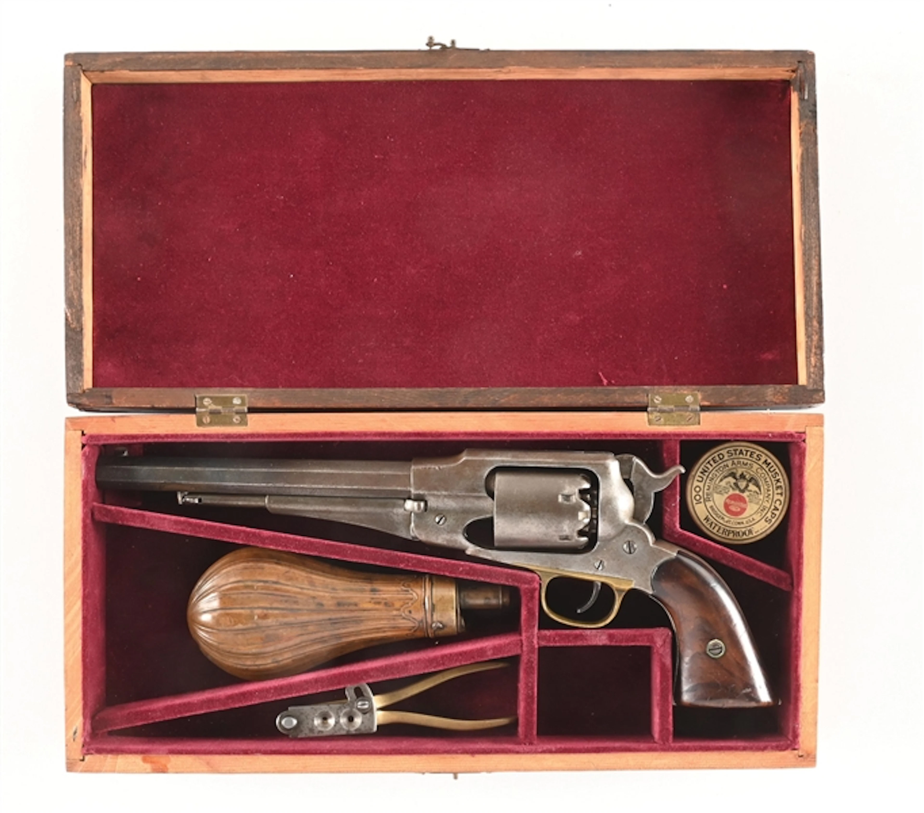 (A) MARTIAL REMINGTON 1858 ARMY PERCUSSION REVOLVER.