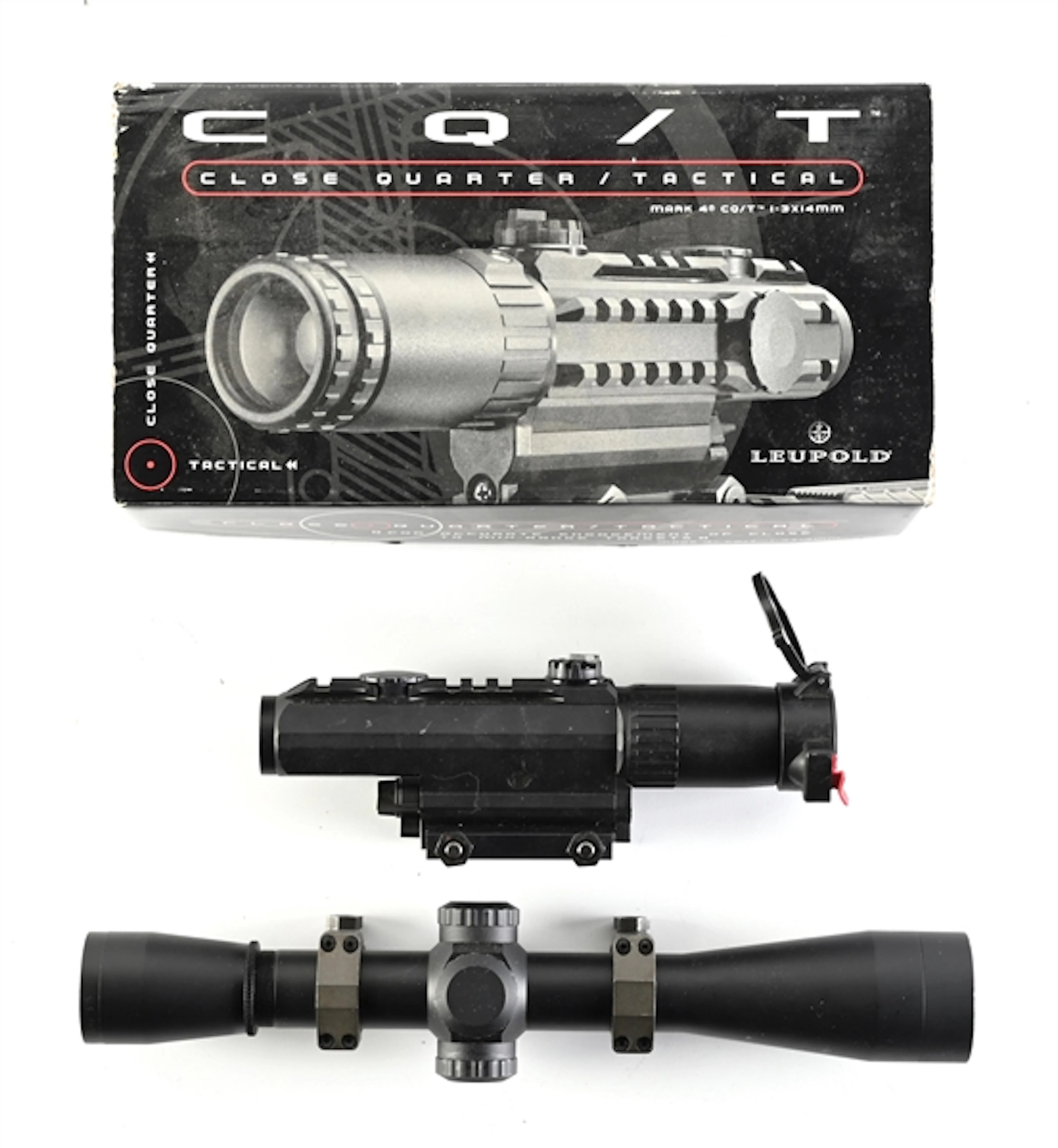 LOT OF 2: LEUPOLD MARK 4 M3 10X AND QC/T SCOPES.