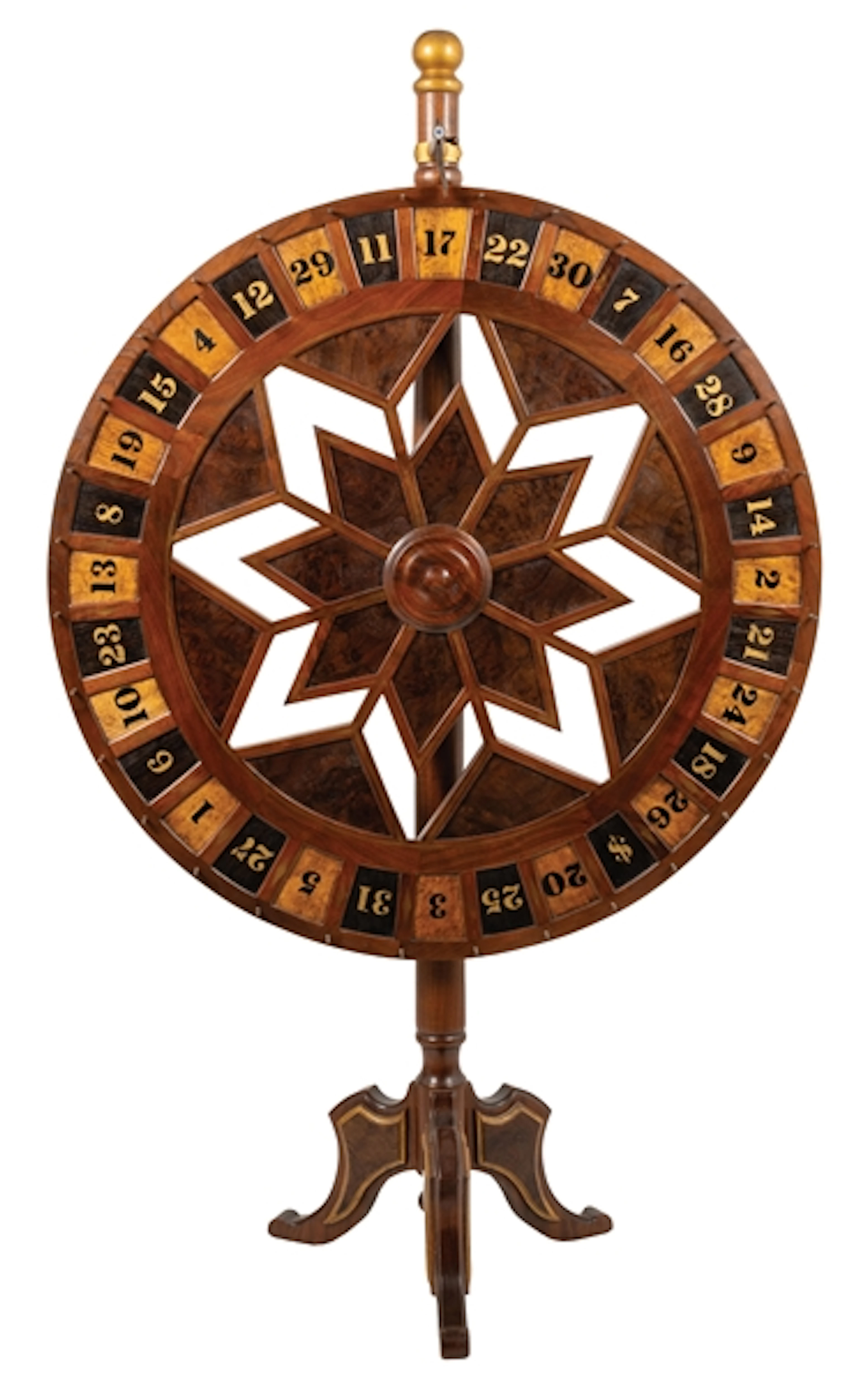 WOODEN GAMBLING WHEEL