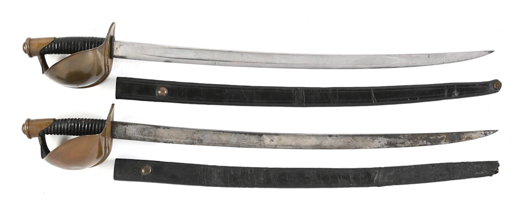 LOT OF 2: US CIVIL WAR M1860 NAVAL CUTLASSES.