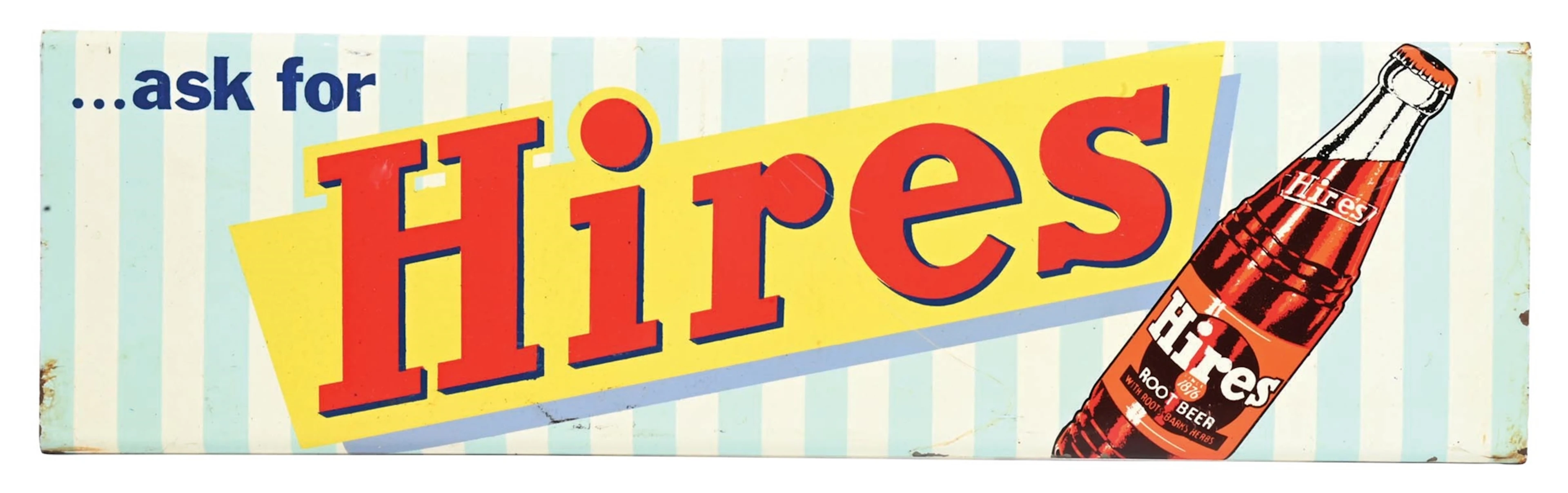 HIRES ROOT BEER TIN DOOR PUSH SIGN