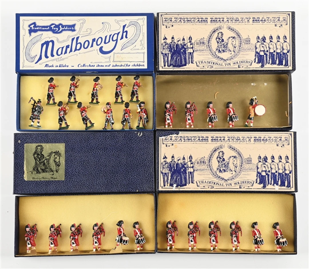 LOT OF 4: BLENHEIM/MARLBOROUGH HIGHLAND BANDS SETS IN BOXES