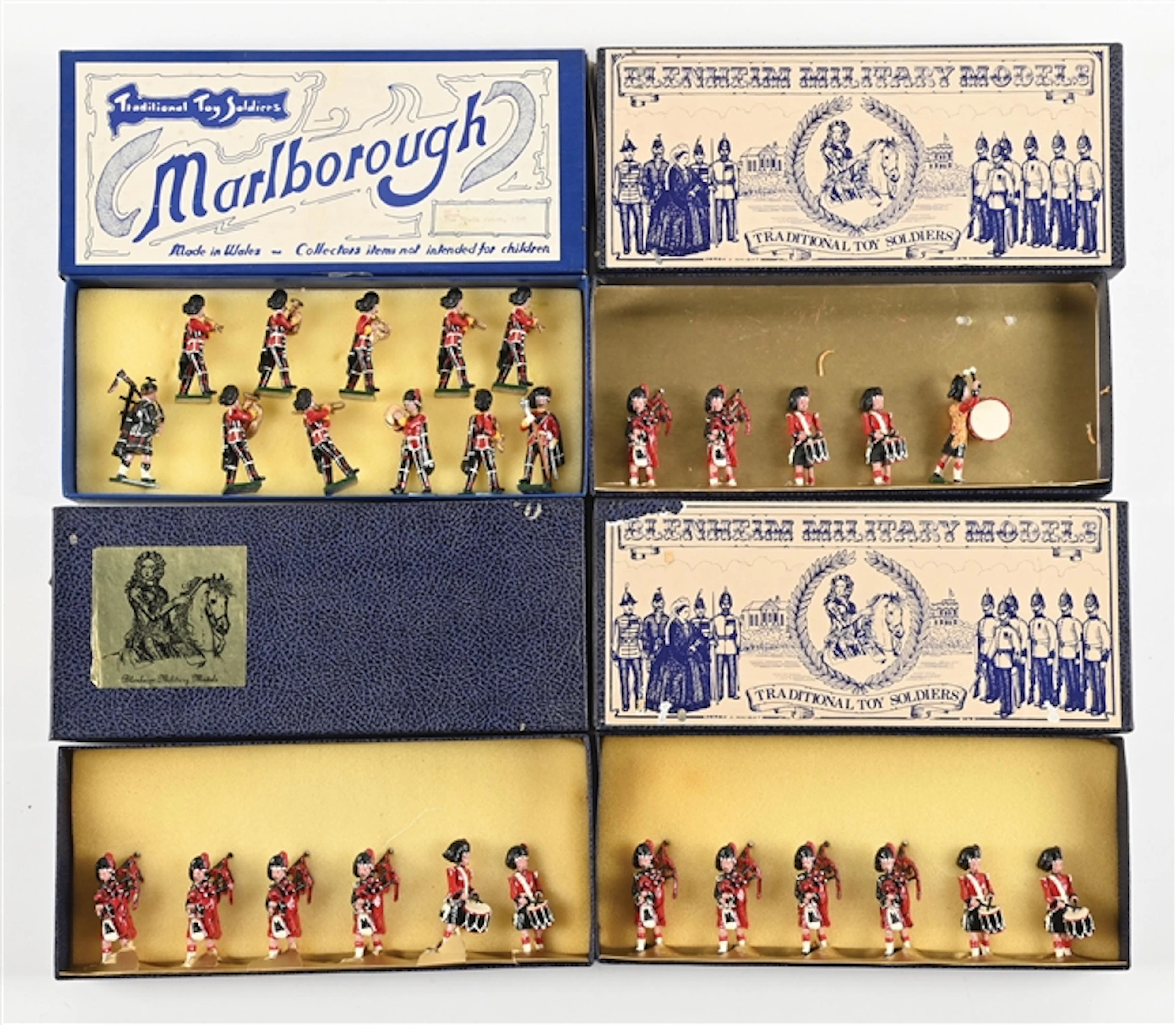 LOT OF 4: BLENHEIM/MARLBOROUGH HIGHLAND BANDS SETS IN BOXES