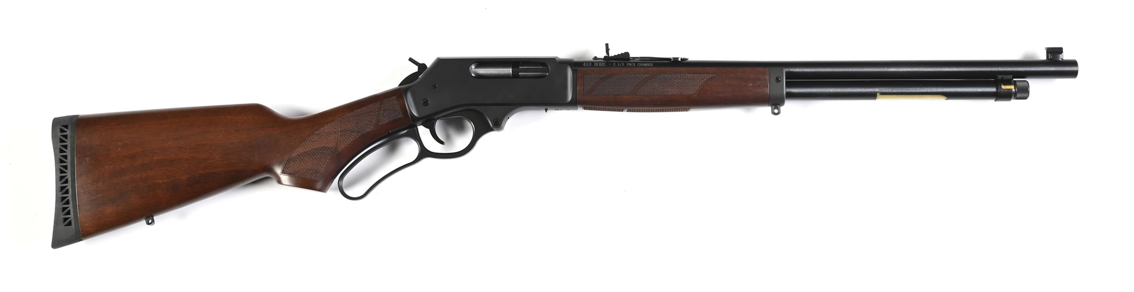 (M) HENRY MODEL H018-410R LEVER ACTION SHOTGUN.