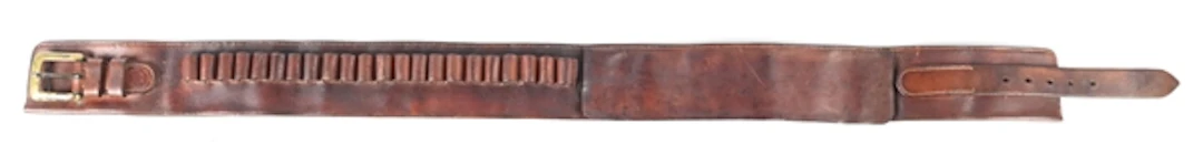 ANTIQUE ABERCROMBIE & FITCH CO. NEW YORK LEATHER CARTRIDGE MONEY BELT.