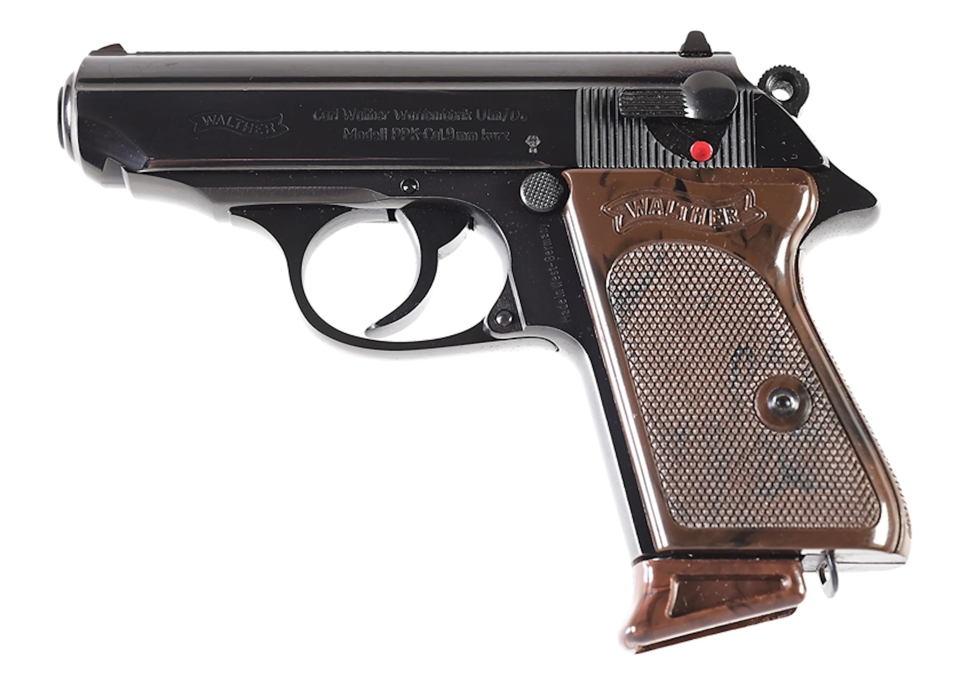 (C) WEST GERMAN WALTHER PPK .380 SEMI-AUTOMATIC PISTOL WITH BOX.