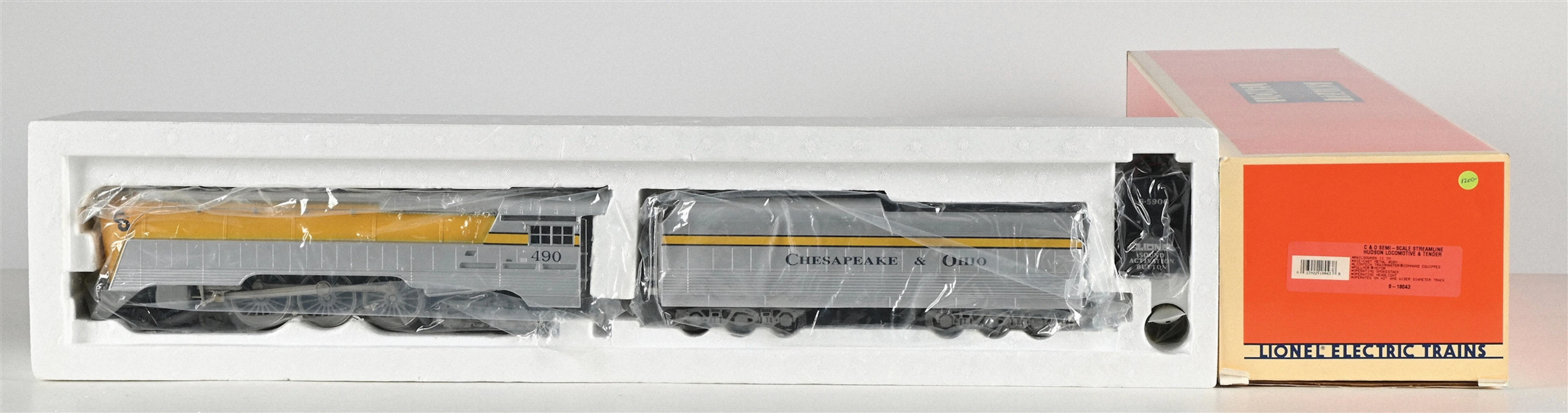 LIONEL O-GA. 6-18043 C&O SEMI-SCALE STREAMLINE 4-6-4 HUDSON STEAM